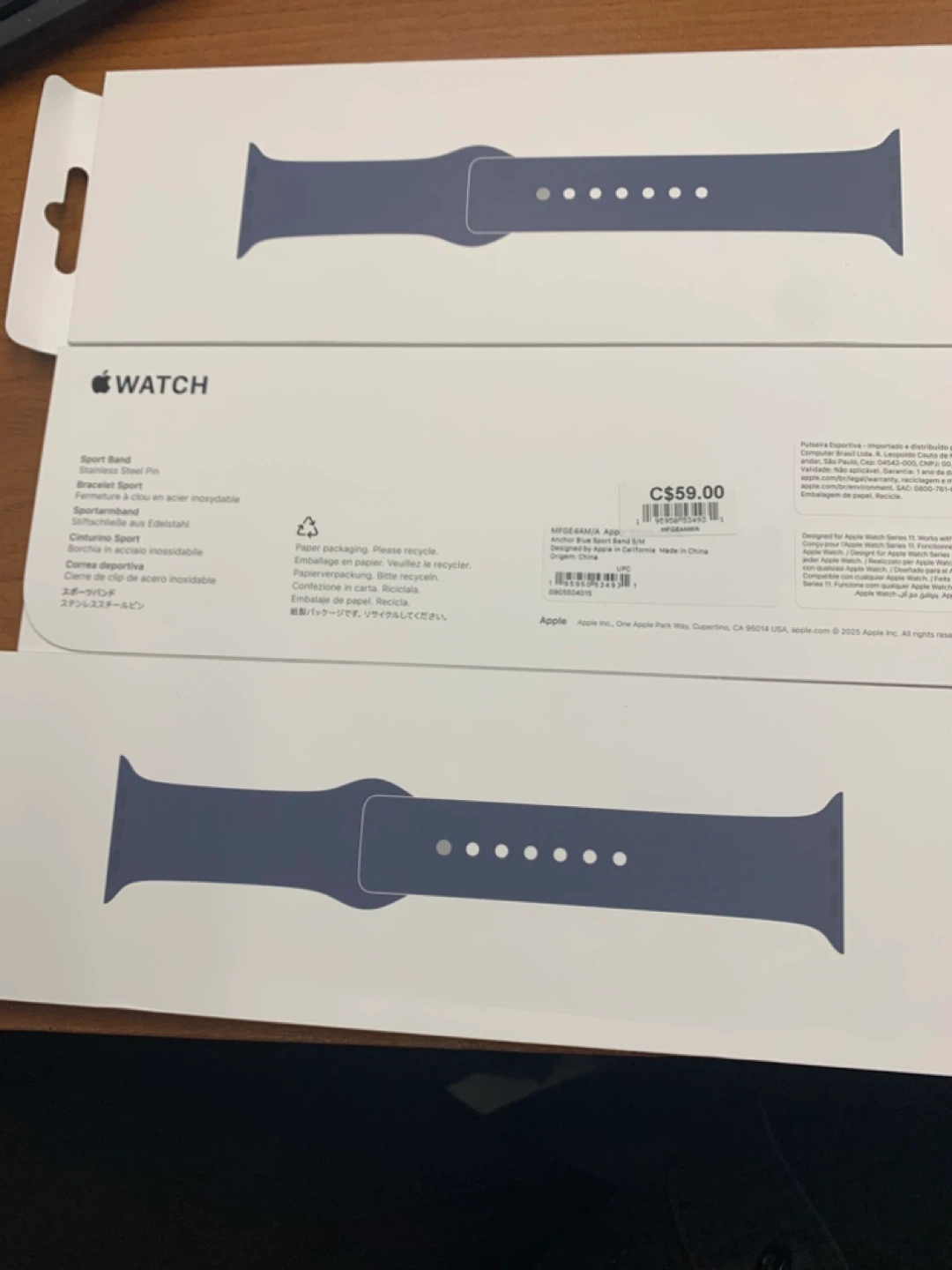 Apple Watch Sport Band - Anchor Blue