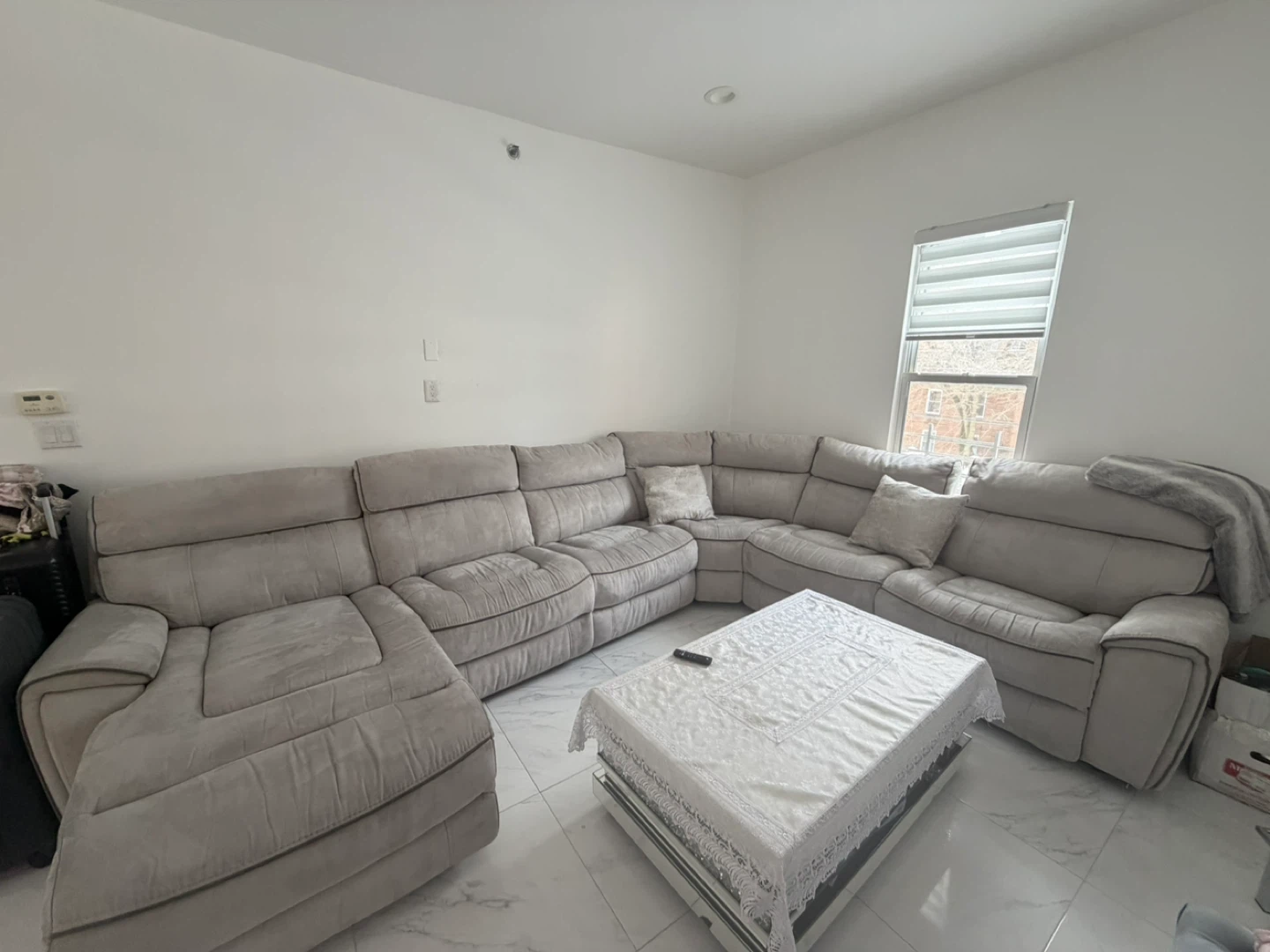 Sectional Reclining Sofa - Light Gray - photo 2