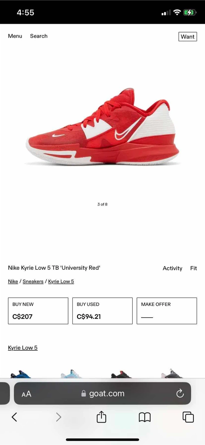 Kyrie 5 low tb university red - photo 4