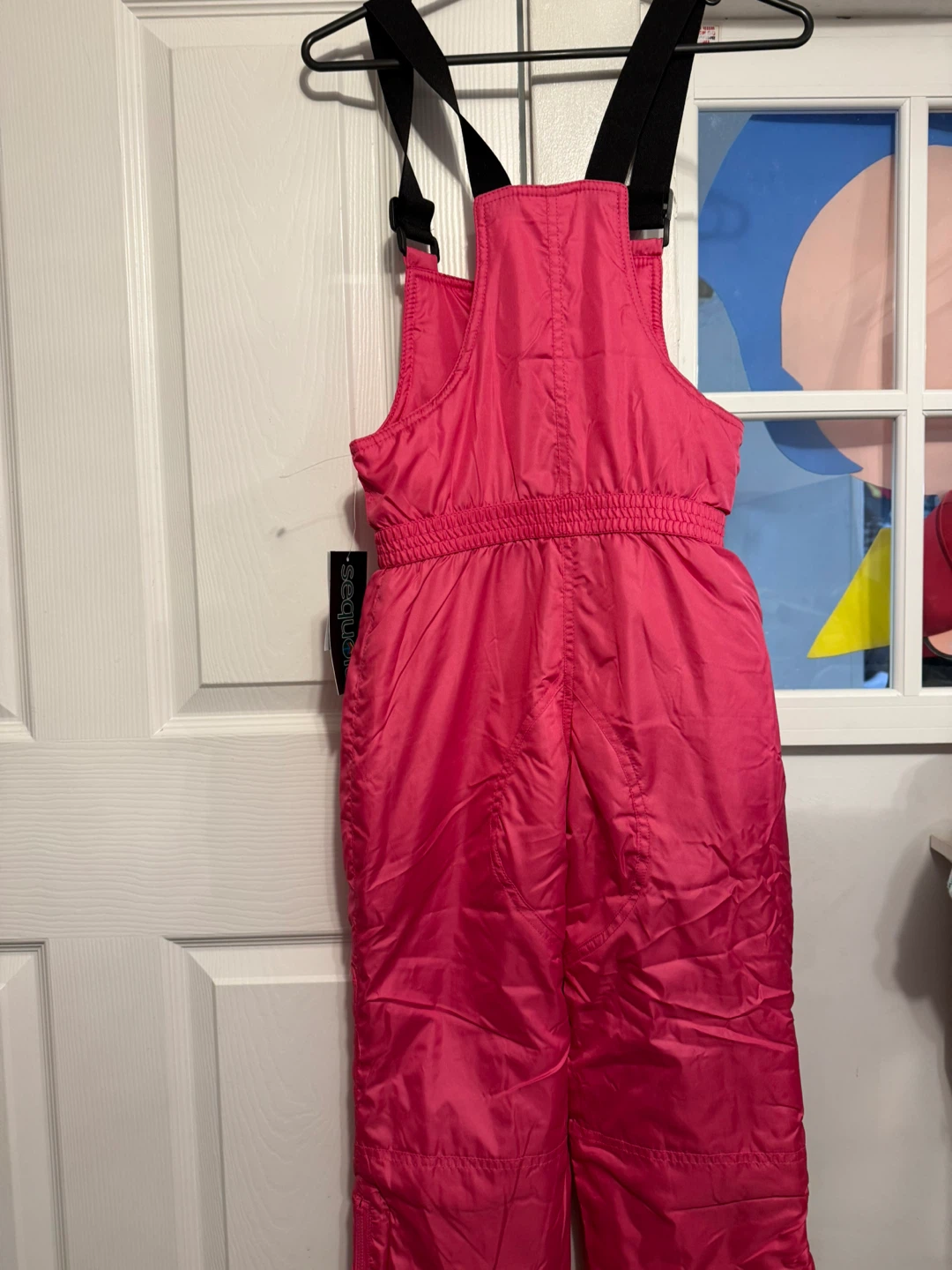 Kids Pink Snow Bib Overalls