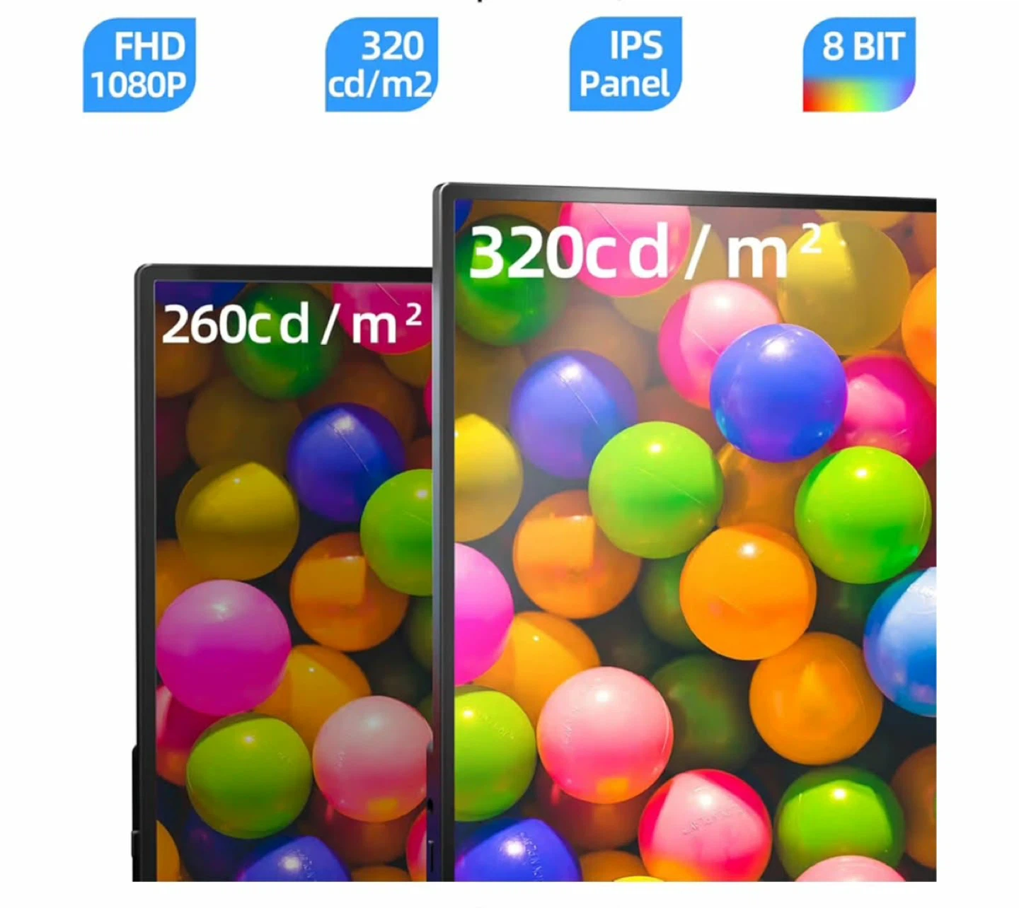 Ingnok Portable Monitor 15.6" FHD 1080P IPS Display - photo 3