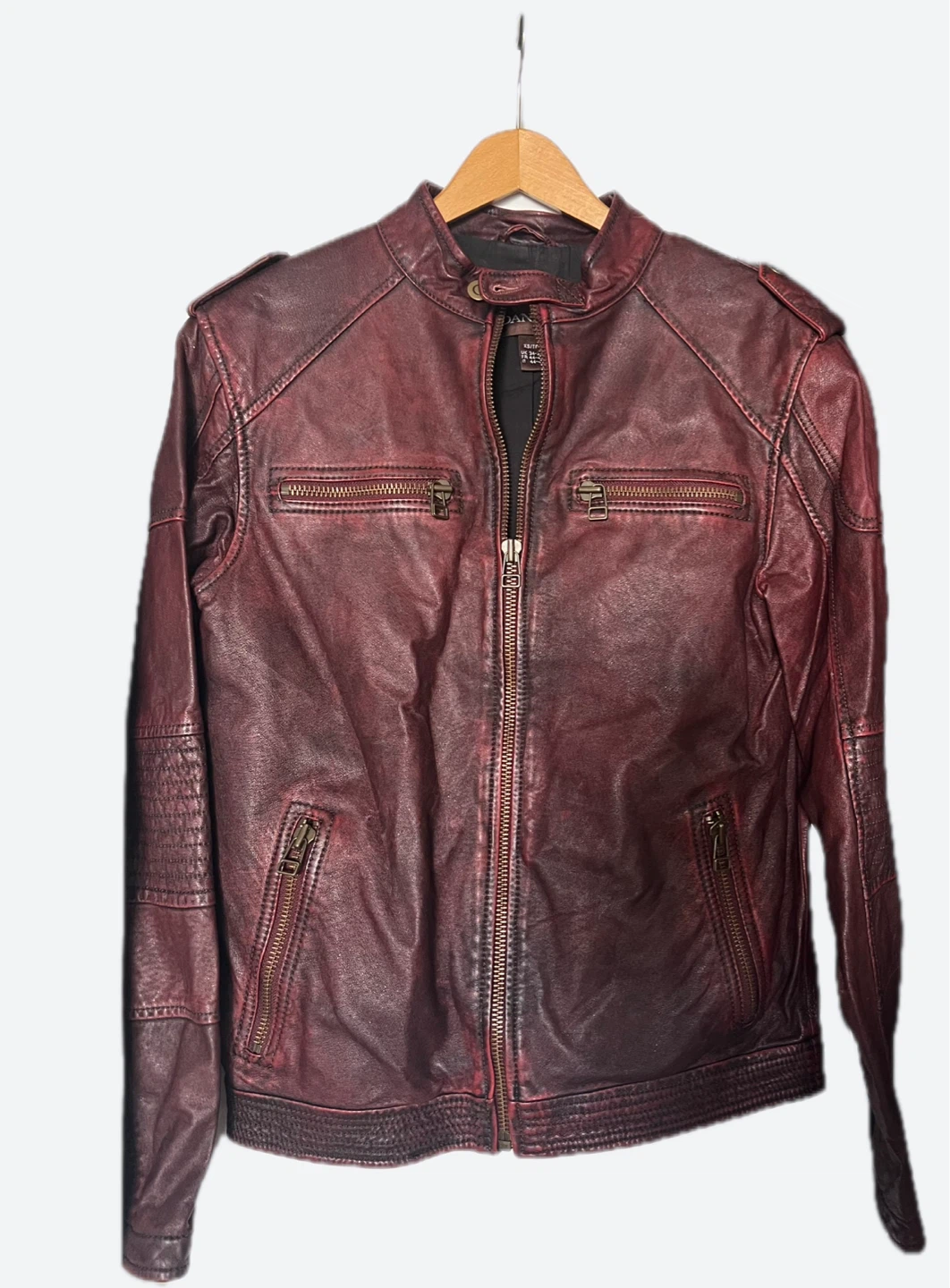 DANIER - Leather Motorcycle Jacket - Size XS