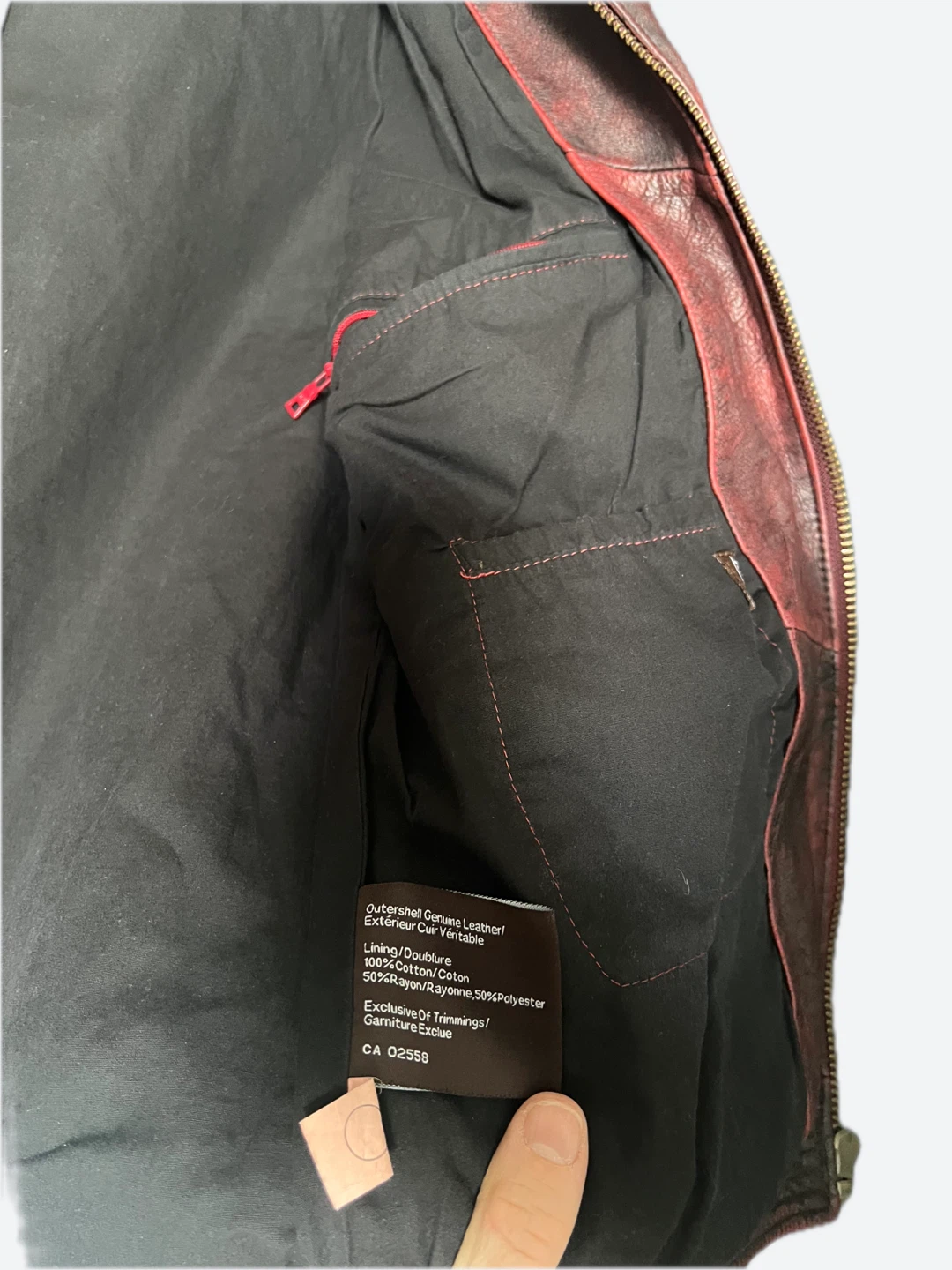 DANIER - Leather Motorcycle Jacket - Size XS - photo 3