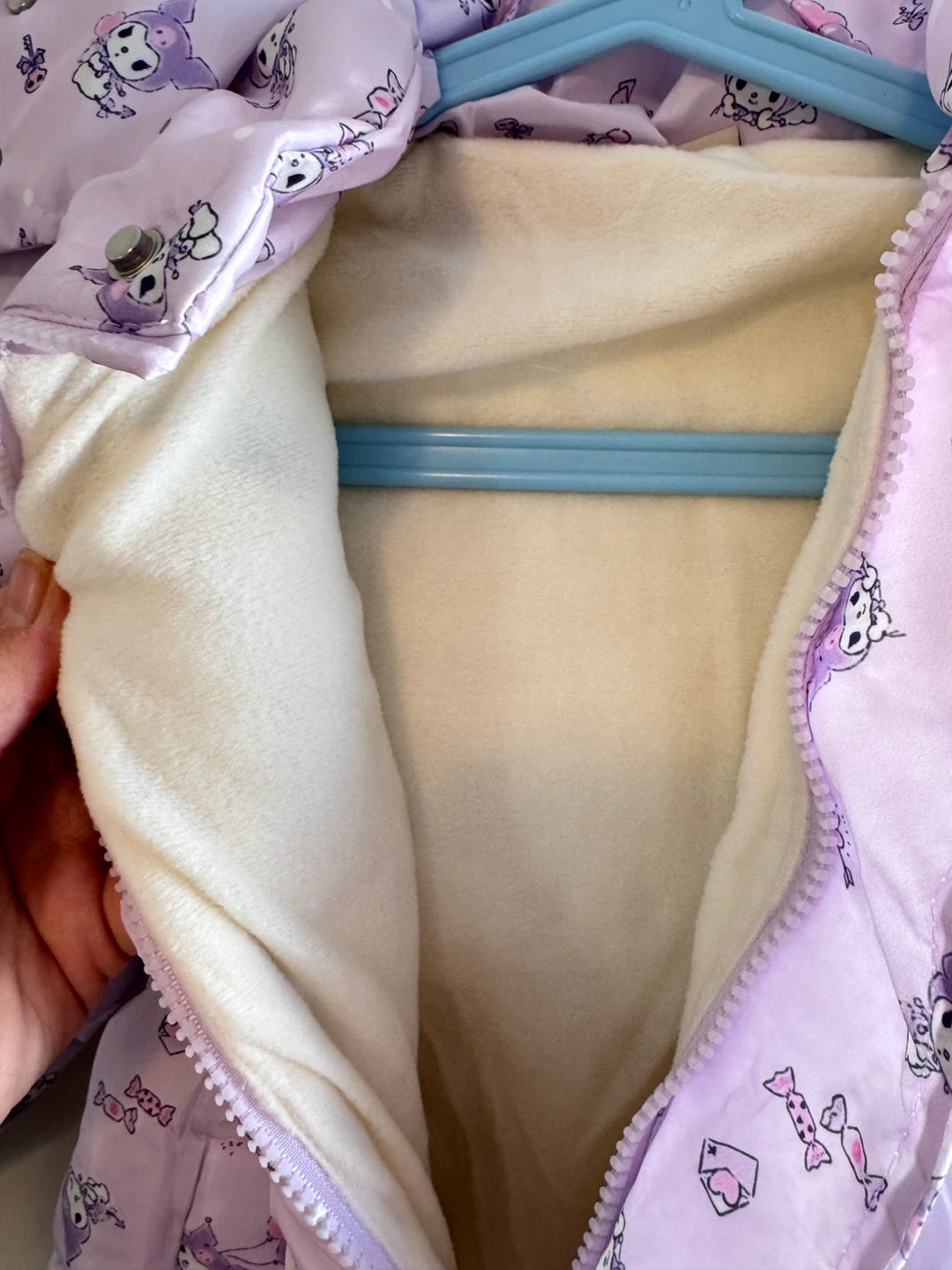 Girls' Purple Kuromi Puffer Jacket Toddler 6-7T - photo 4