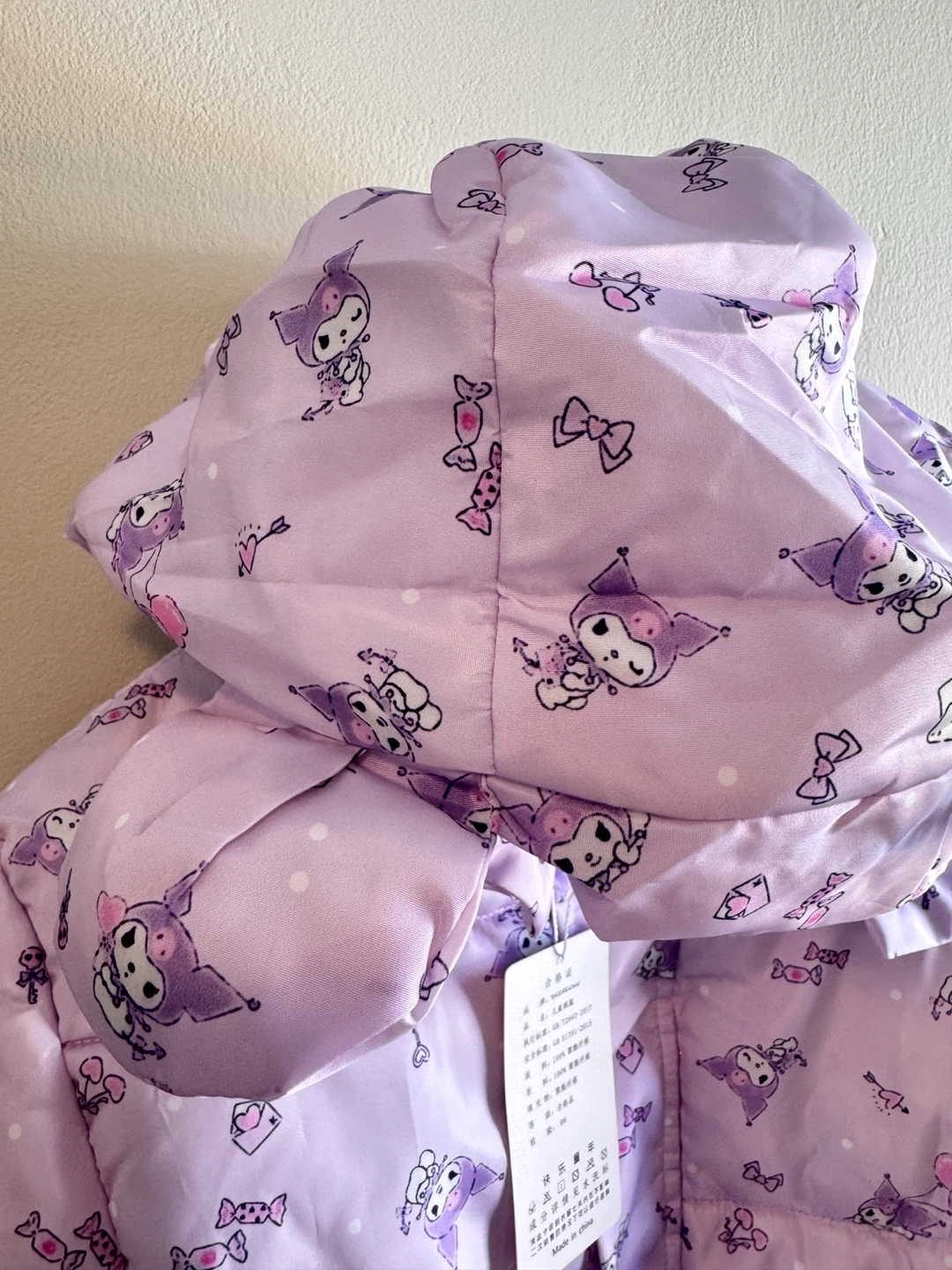 Girls' Purple Kuromi Puffer Jacket Toddler 6-7T - photo 2