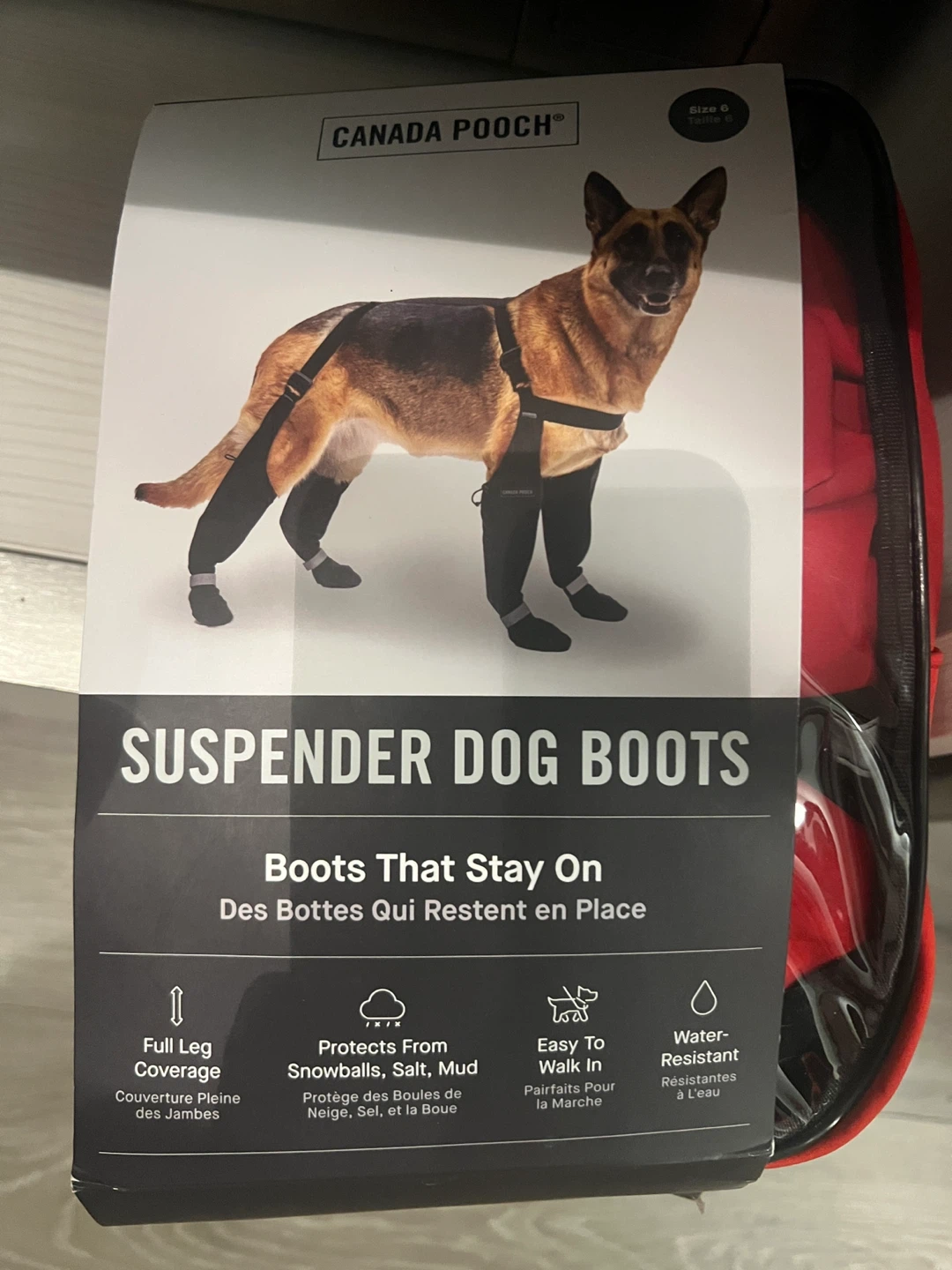 Canada Pooch Suspender Dog Boots Red Size 6 - photo 4