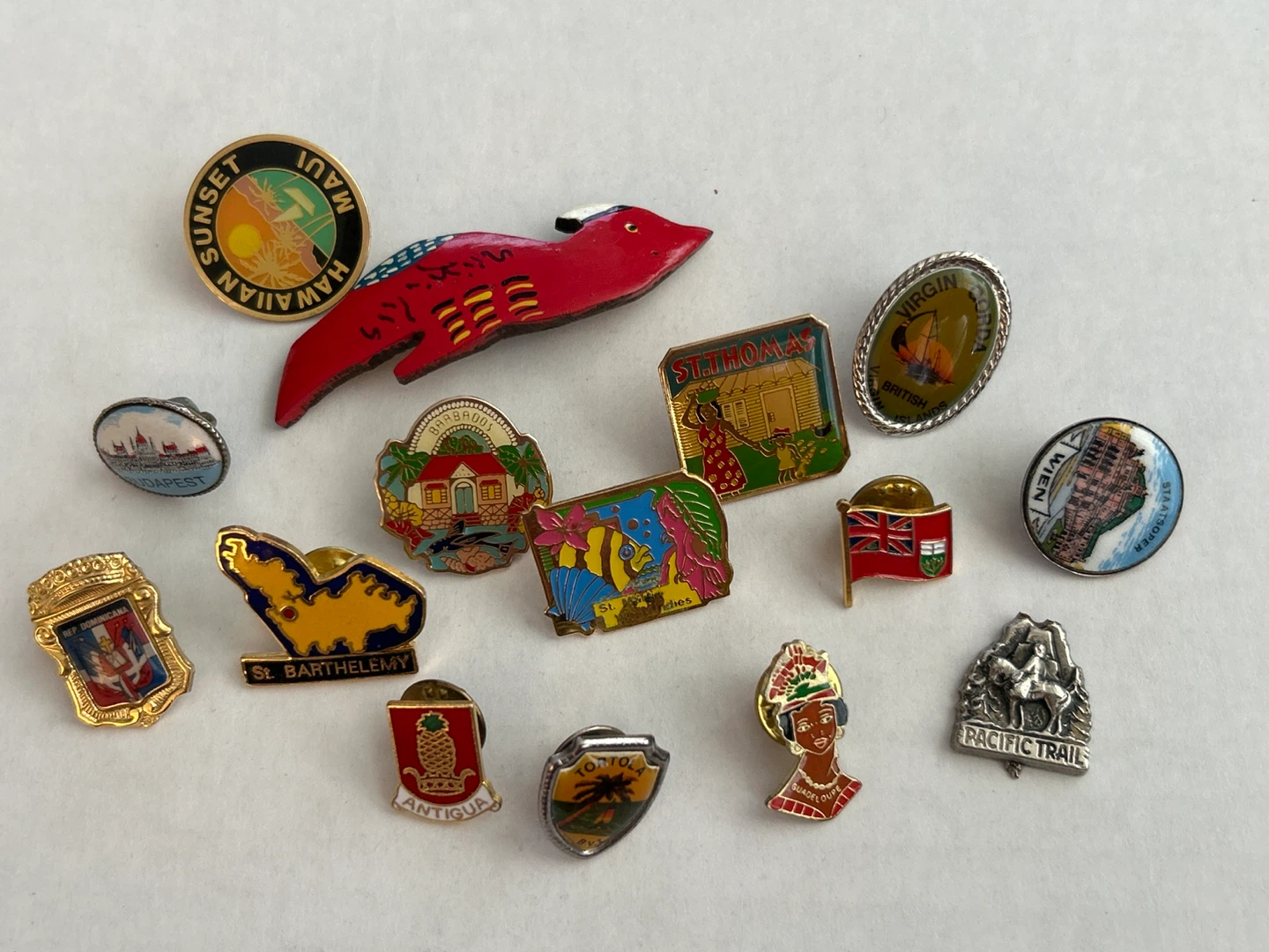 Assorted Souvenir Enamel Pins - Travel Destinations