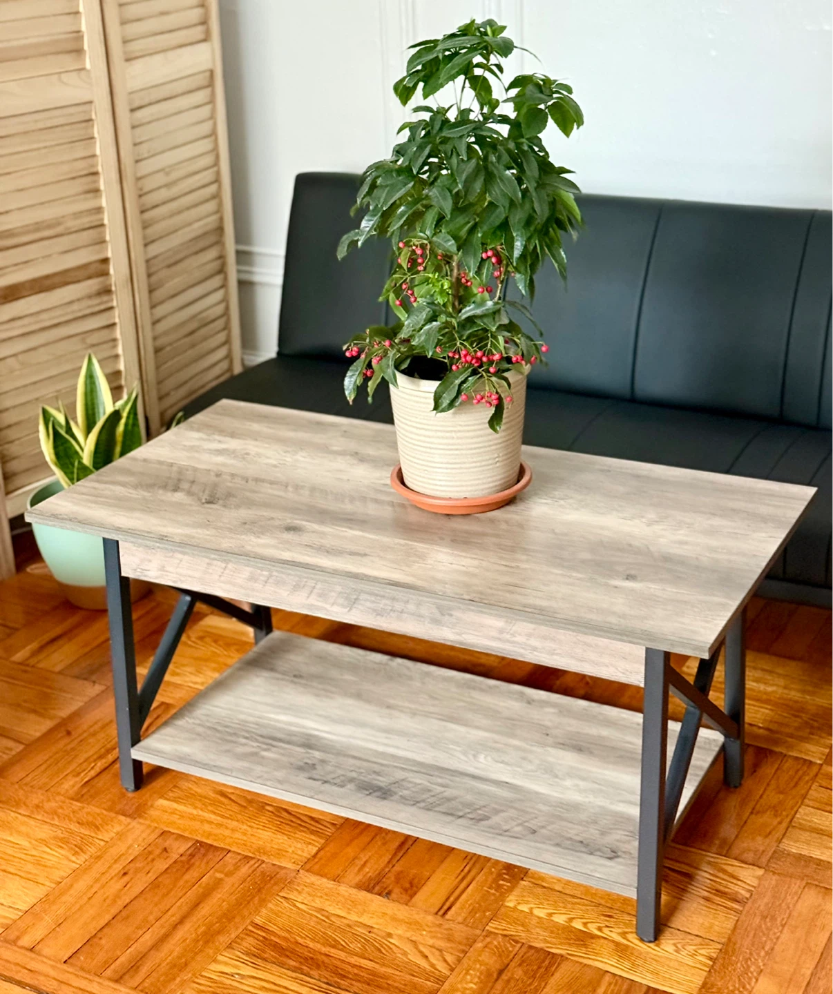 Modern Coffee Table with Shelf – Great Condition - photo 2