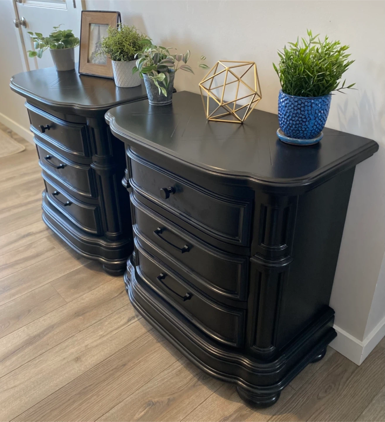 Hardwood King Nightstands Elegant Black - photo 4
