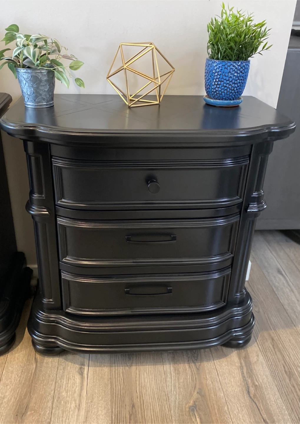Hardwood King Nightstands Elegant Black - photo 2