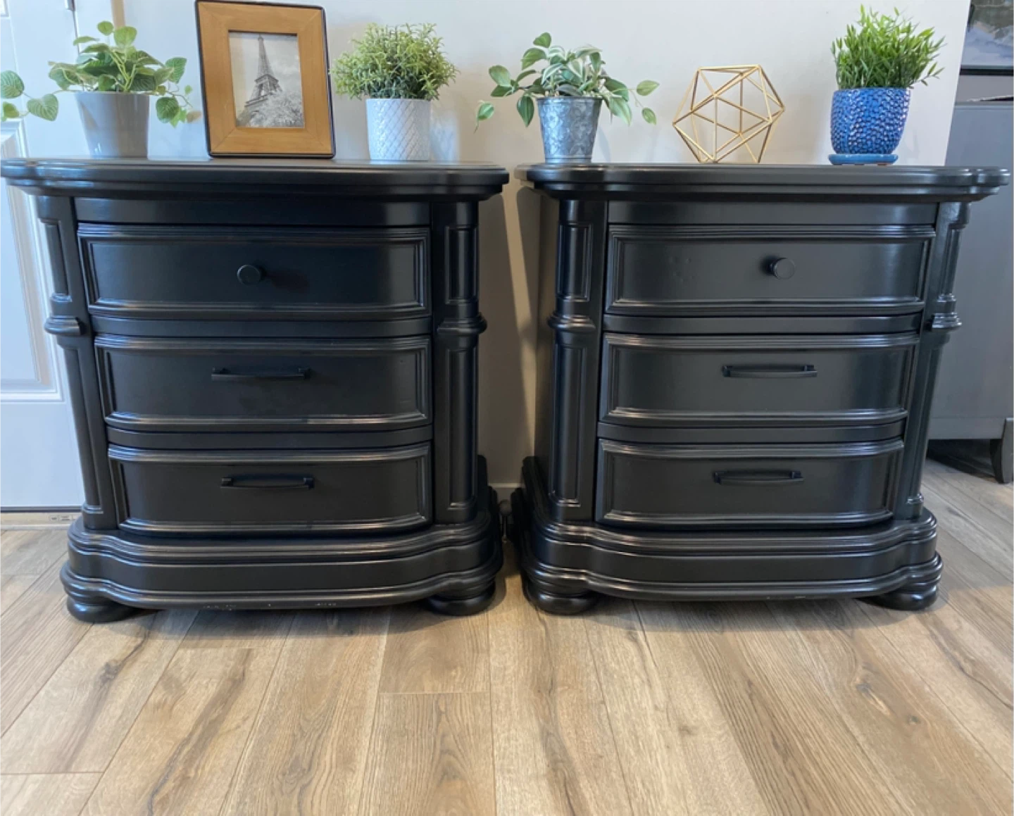Hardwood King Nightstands Elegant Black - photo 5