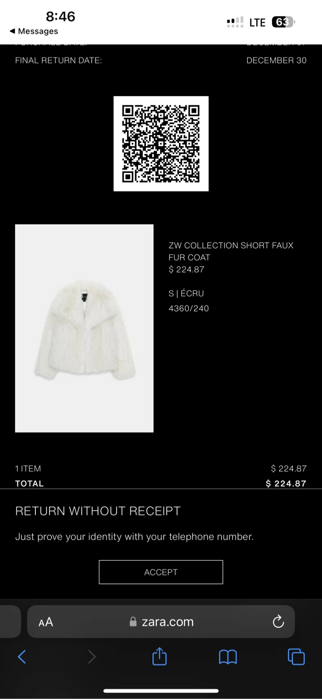 Zara Faux Fur Jacket - photo 4