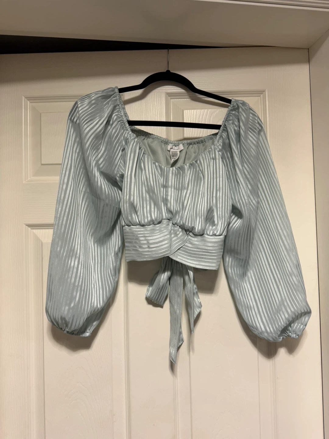 Two Japna Women's Ruched Smocked Crop Tops Size M