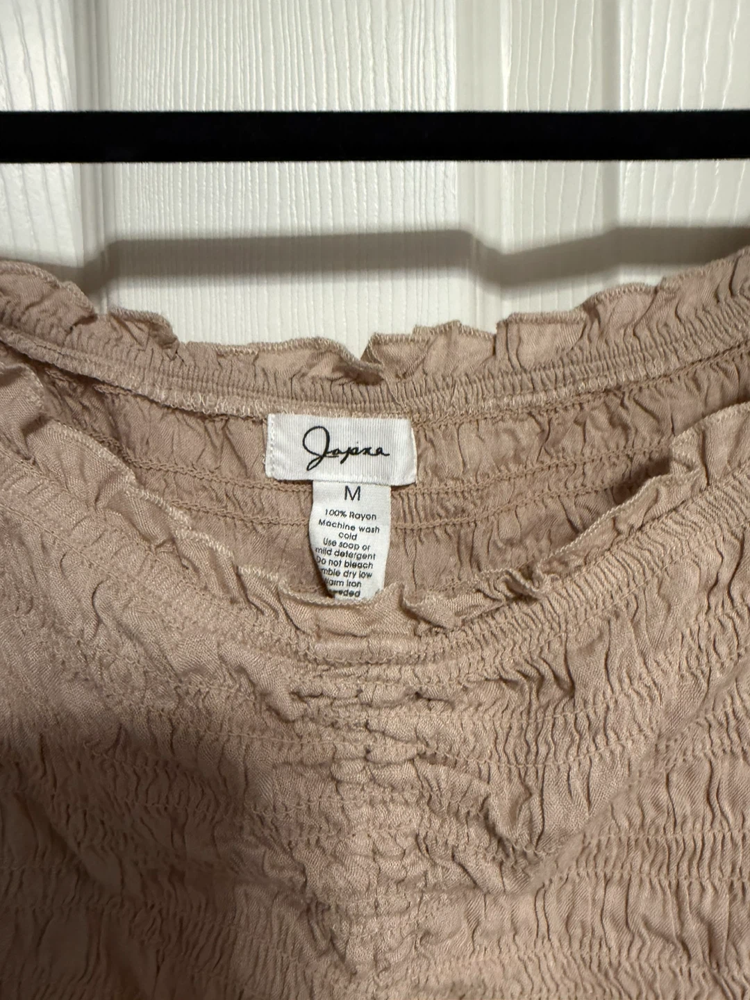 Two Japna Women's Ruched Smocked Crop Tops Size M - photo 5