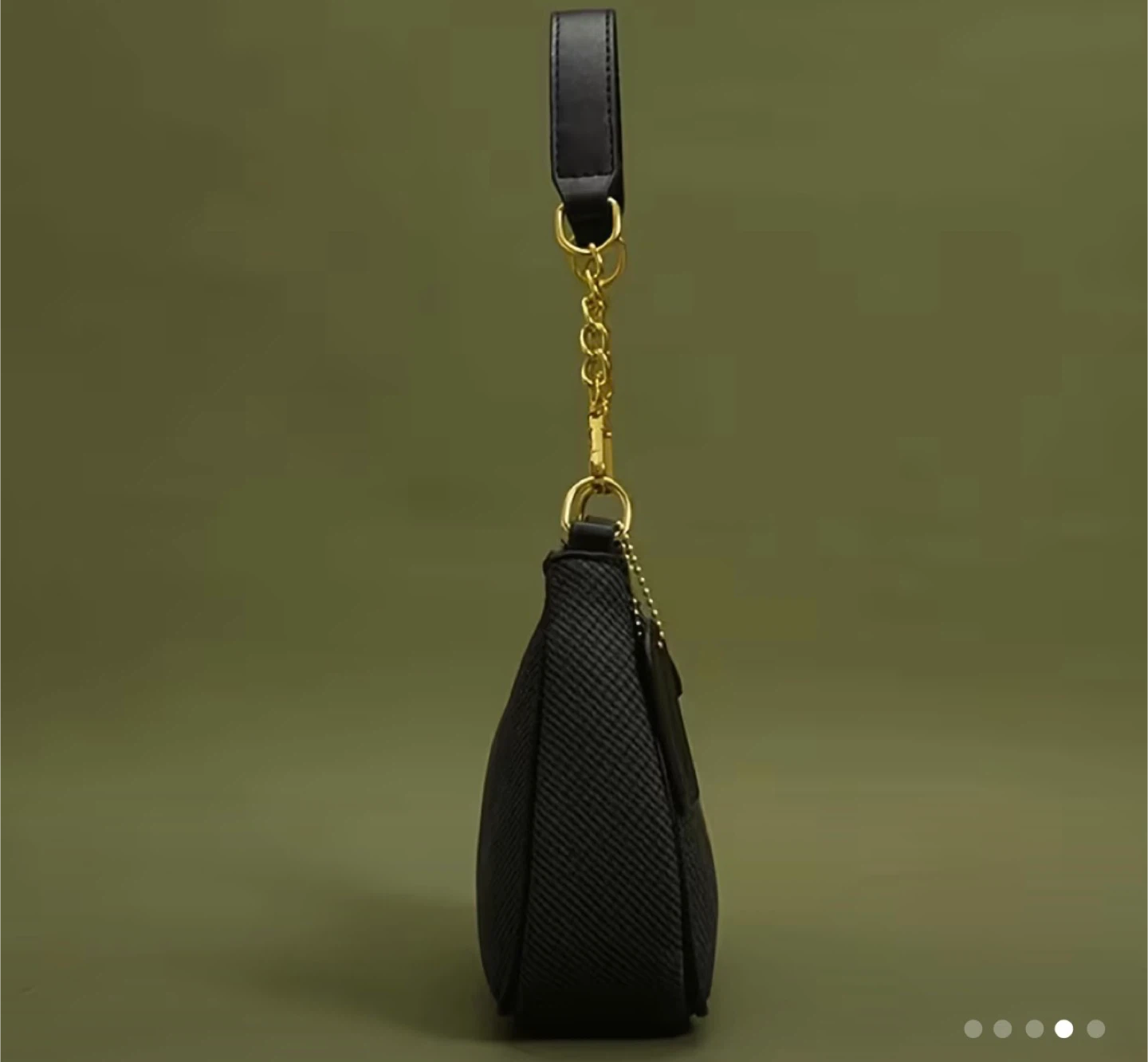 New ! Black Mika&qi Handbag with Gold Chain - photo 5