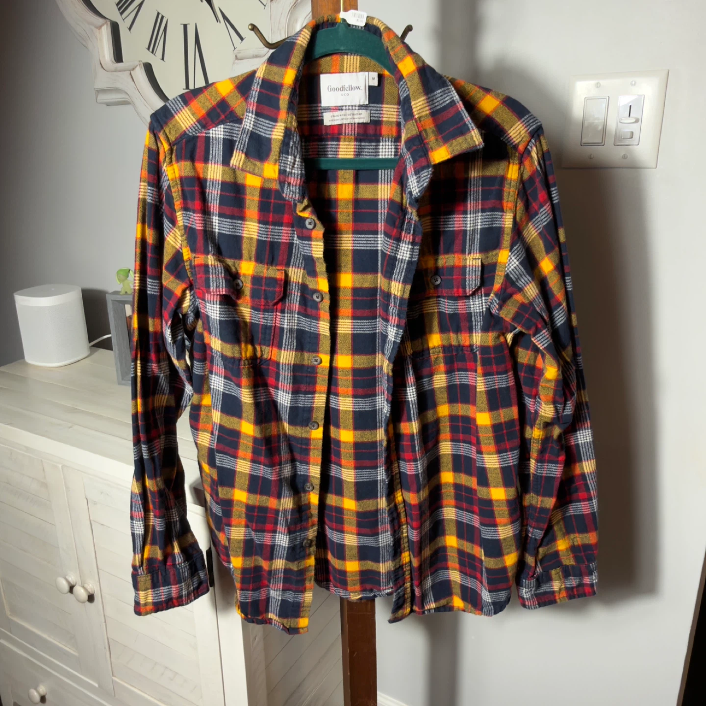 Goodfellow & Co Plaid Flannel Button-Up Shirt Size M 100% Cotton - photo 2