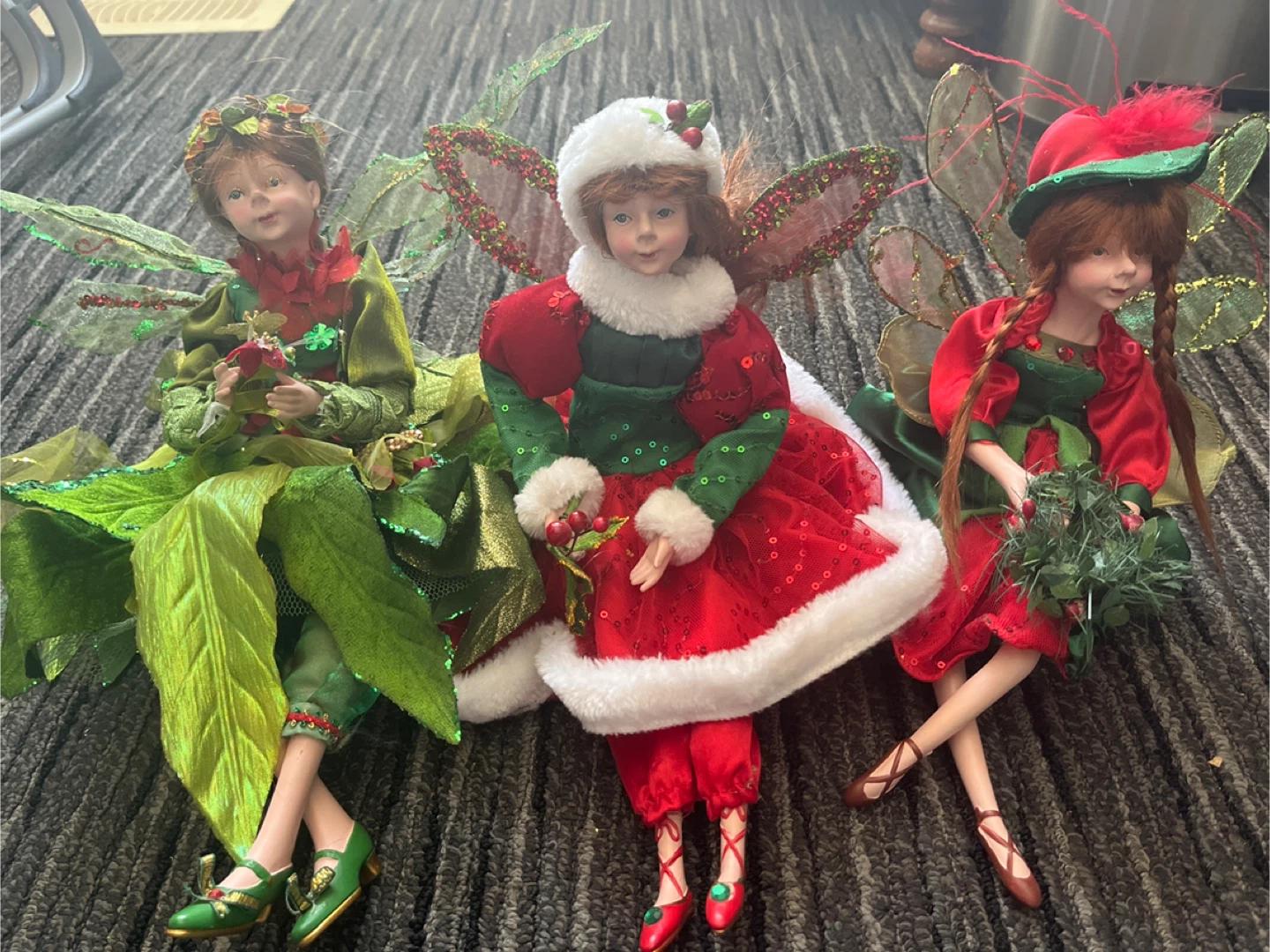 Set of 3 Decorative Fairy Dolls