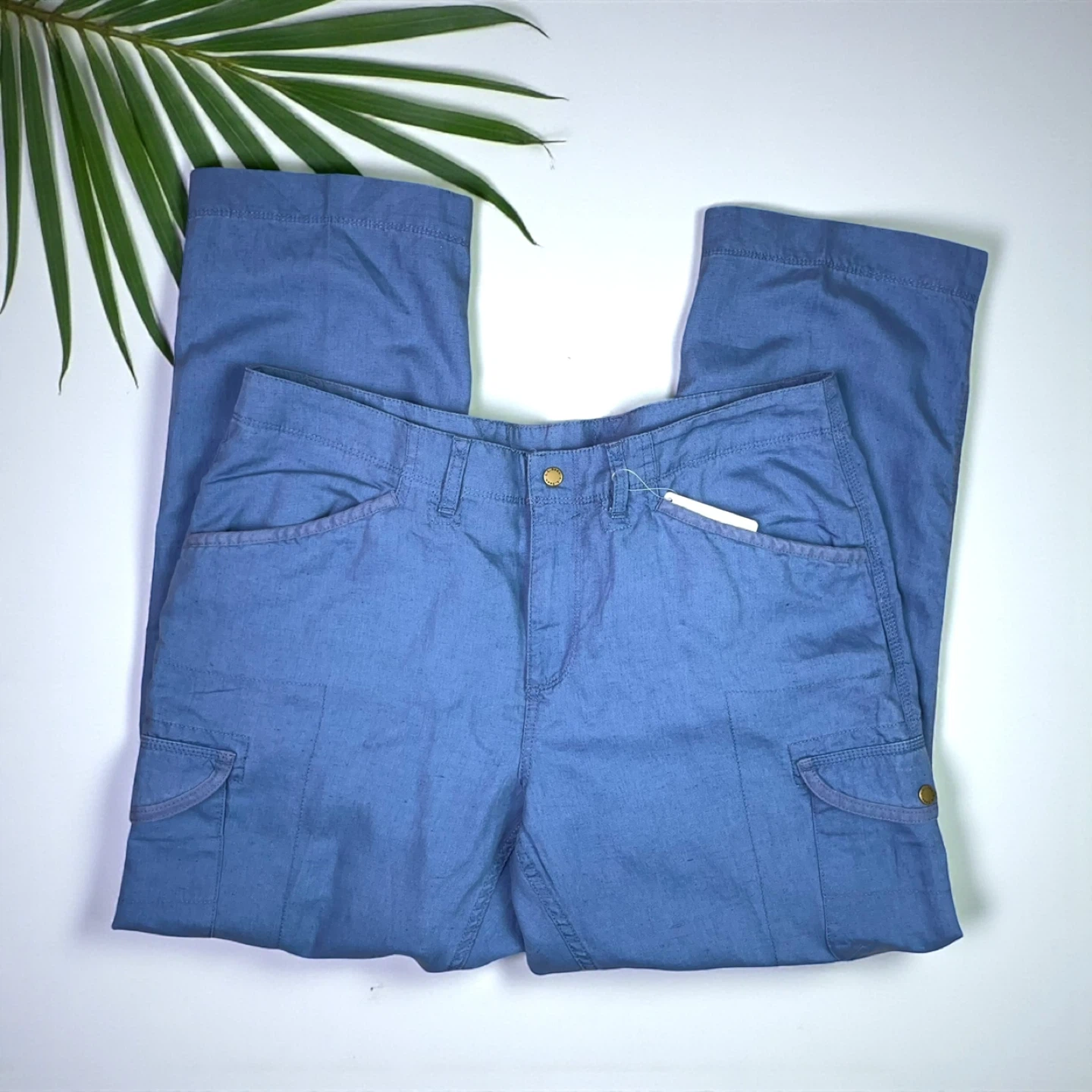 L.L. Bean NWT Favorite Fit Linen Blend Cargo Pants - photo 4
