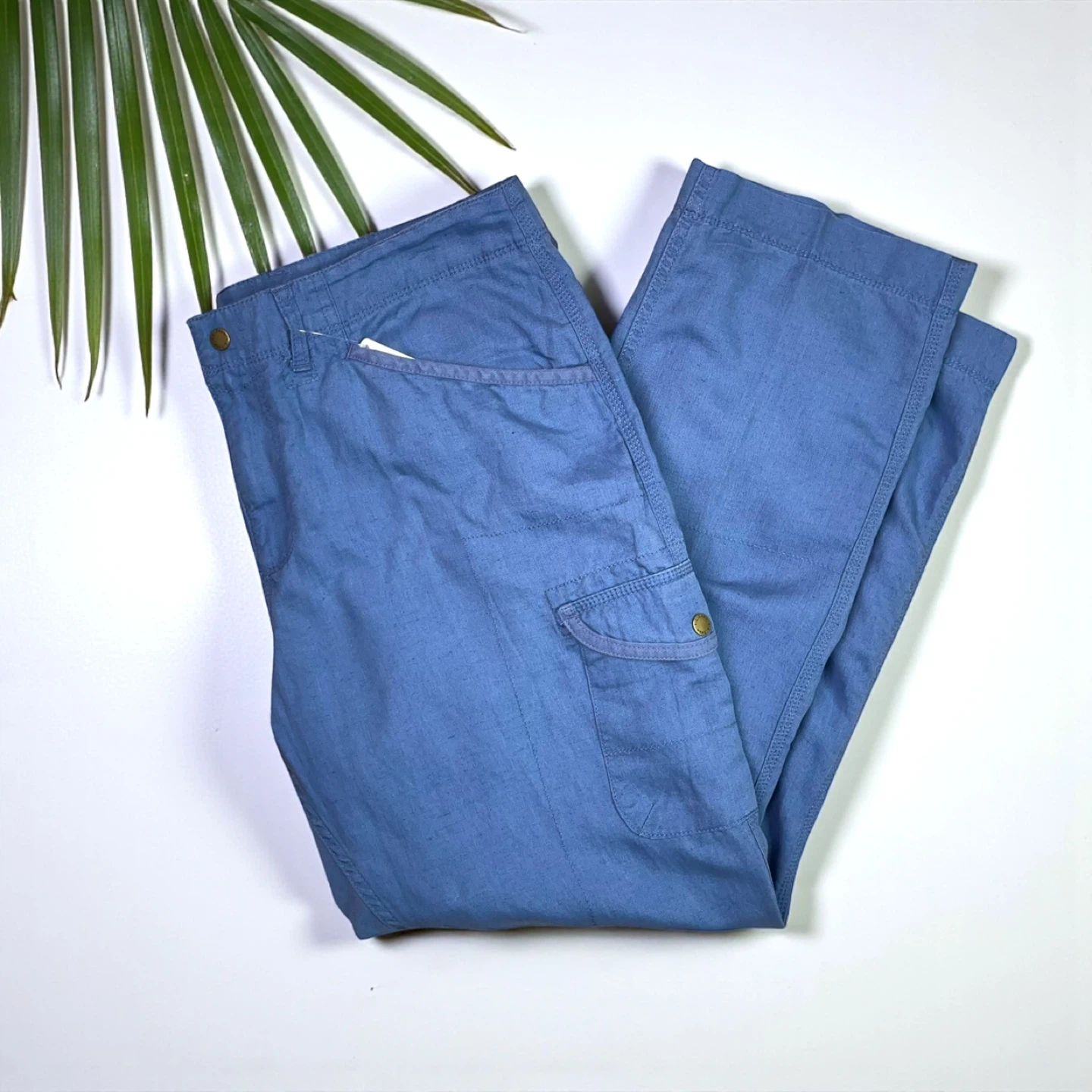 L.L. Bean NWT Favorite Fit Linen Blend Cargo Pants - photo 3