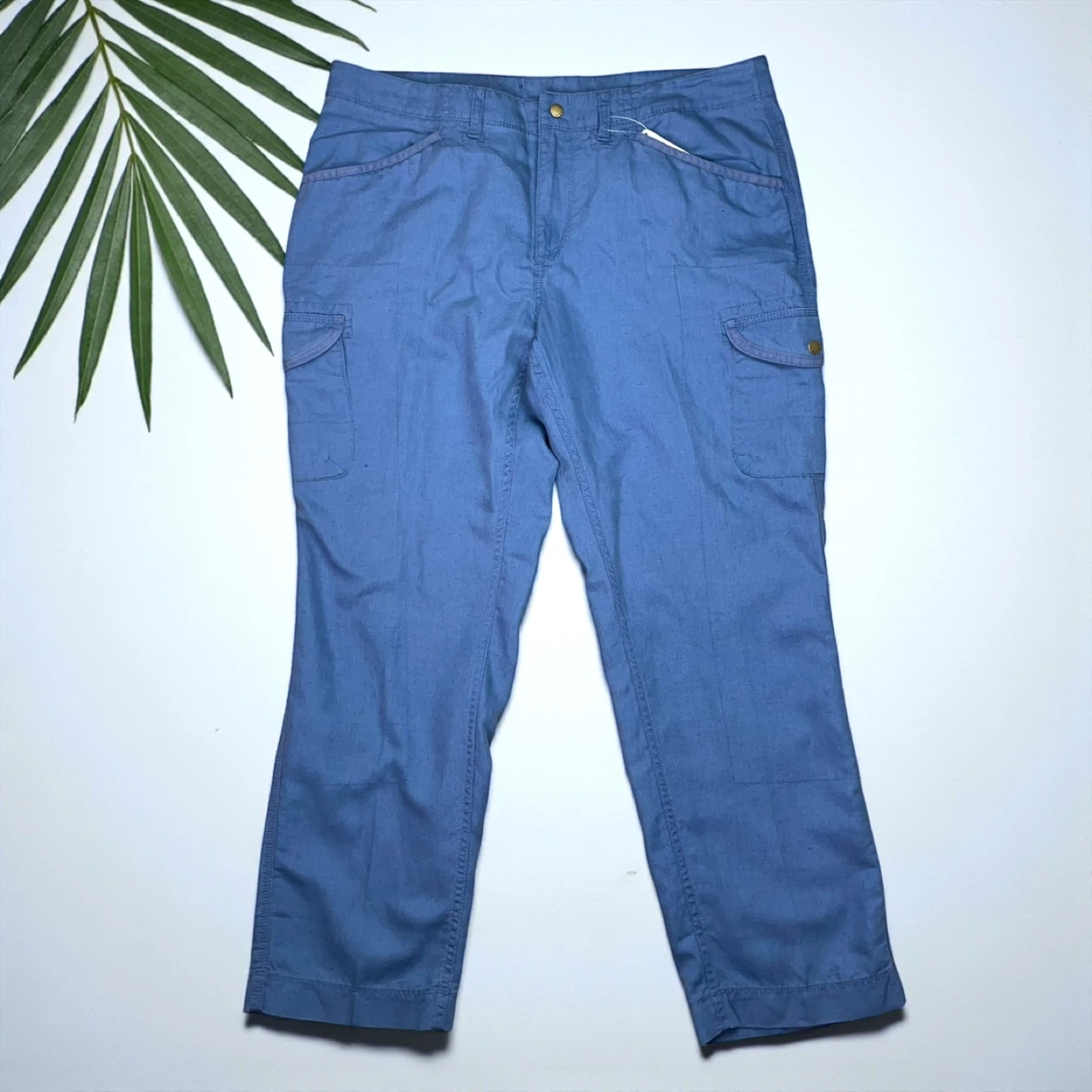 L.L. Bean NWT Favorite Fit Linen Blend Cargo Pants - photo 2