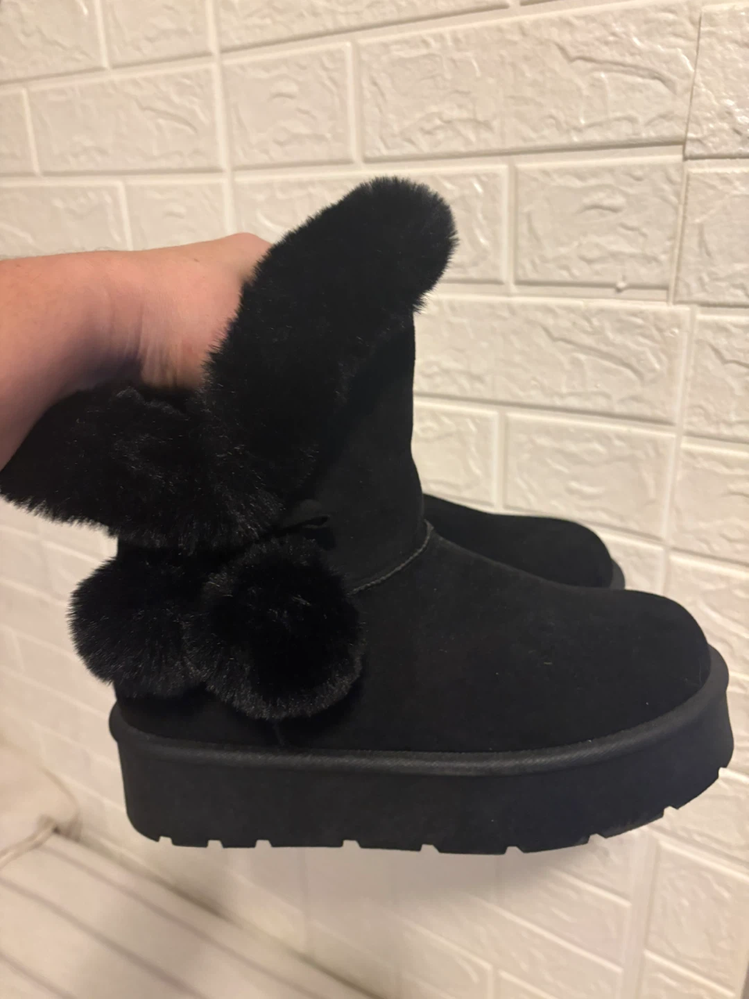 Rouge Helium Black Faux Fur Trim Boots - photo 3