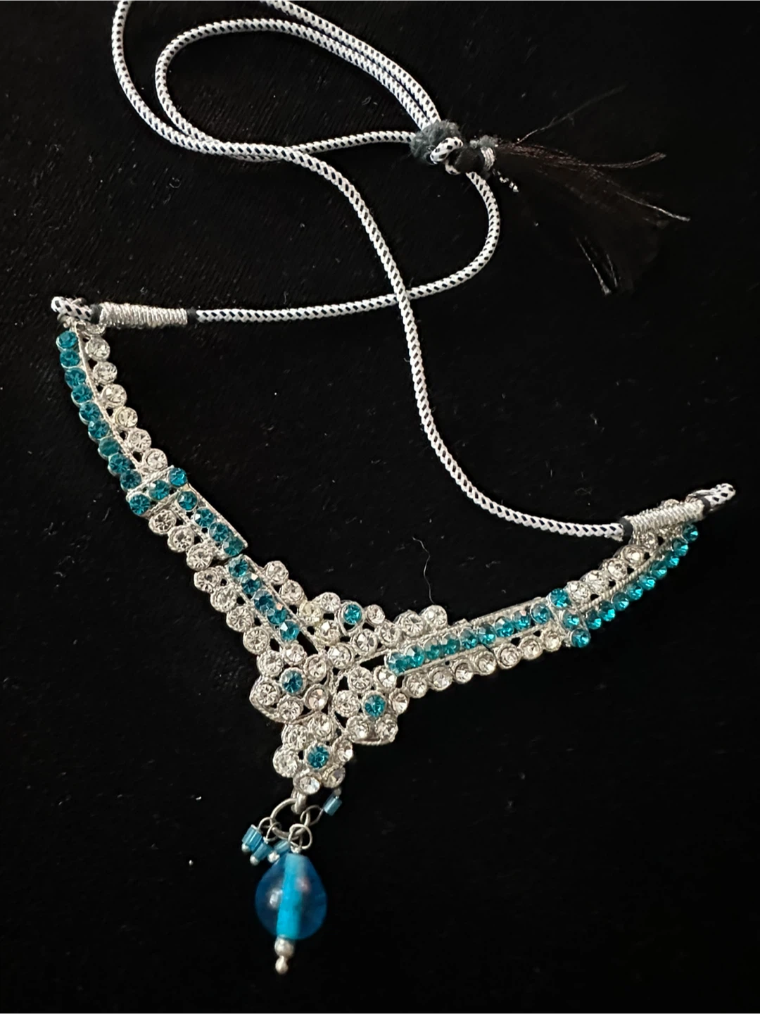 3-Piece Teal Rhinestone Jewelry Set - photo 2