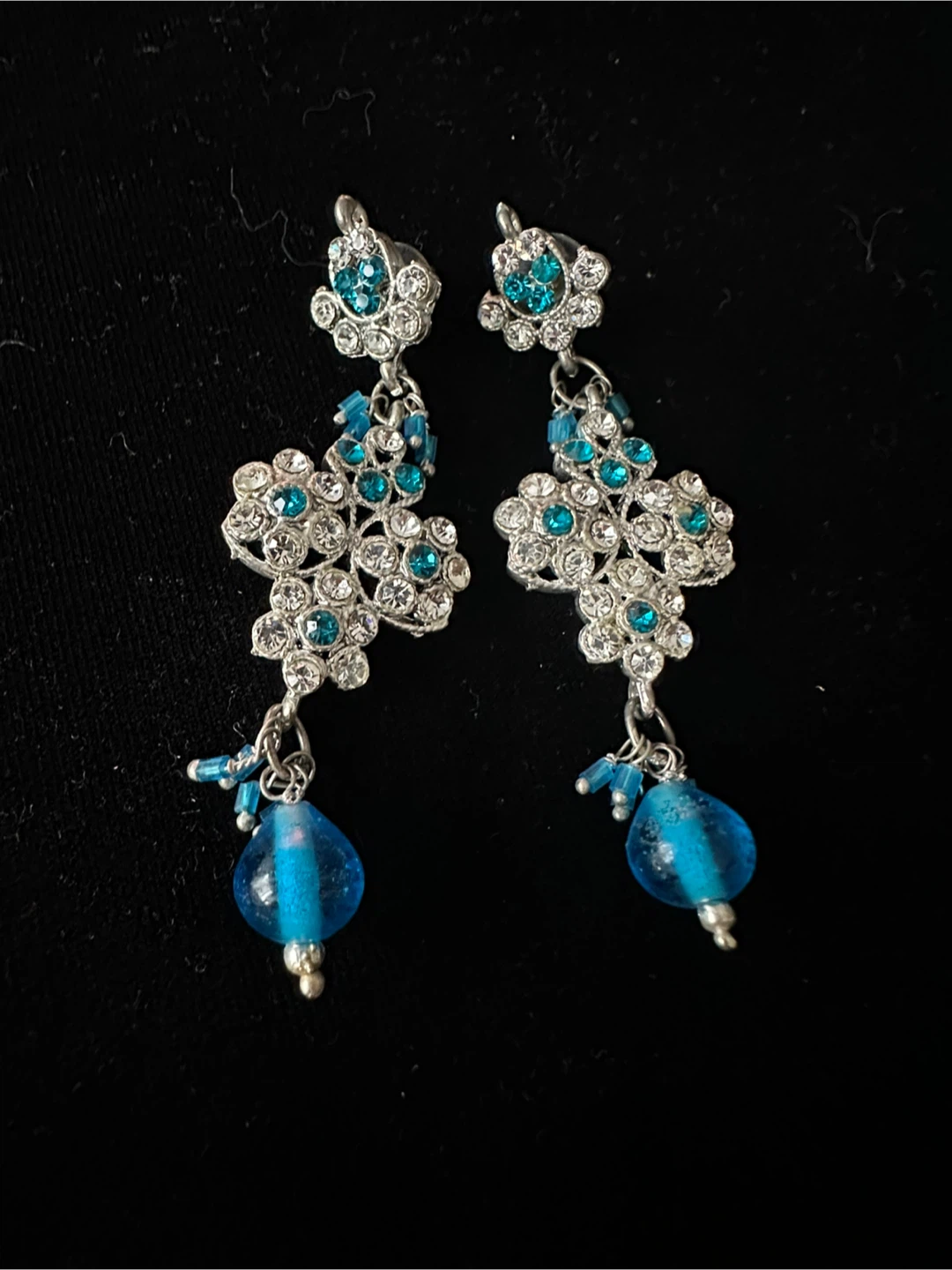 3-Piece Teal Rhinestone Jewelry Set - photo 3