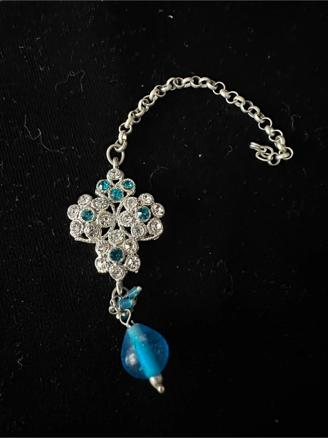 3-Piece Teal Rhinestone Jewelry Set - photo 4