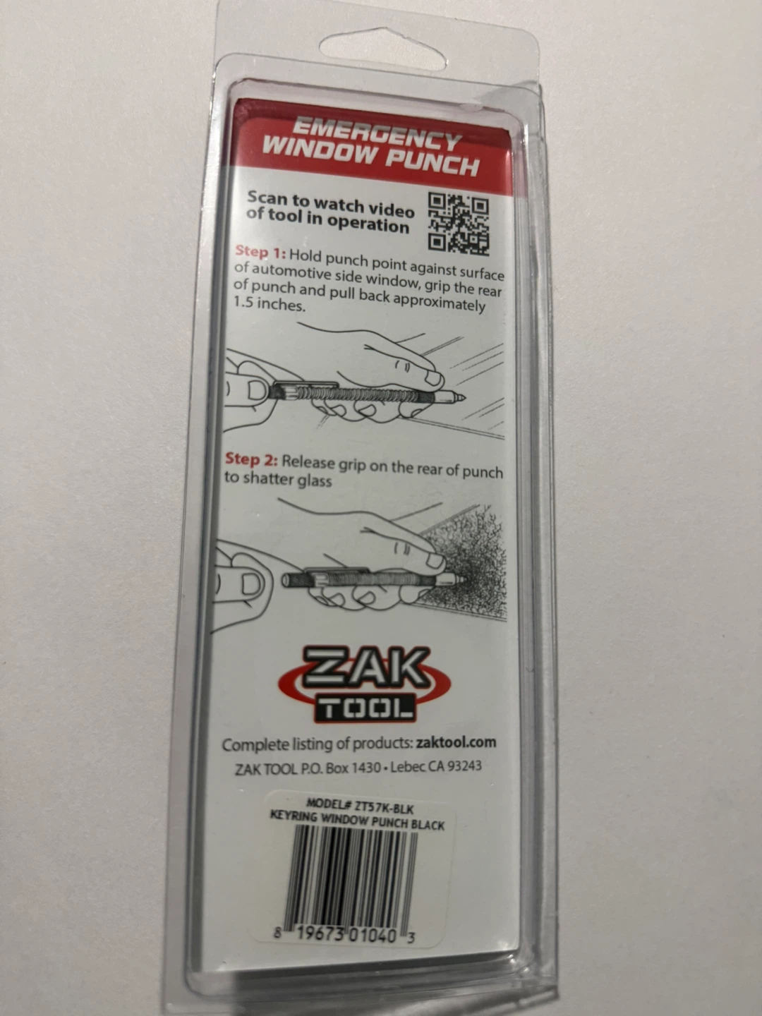 ZAK TOOL Emergency Window Punch - photo 2