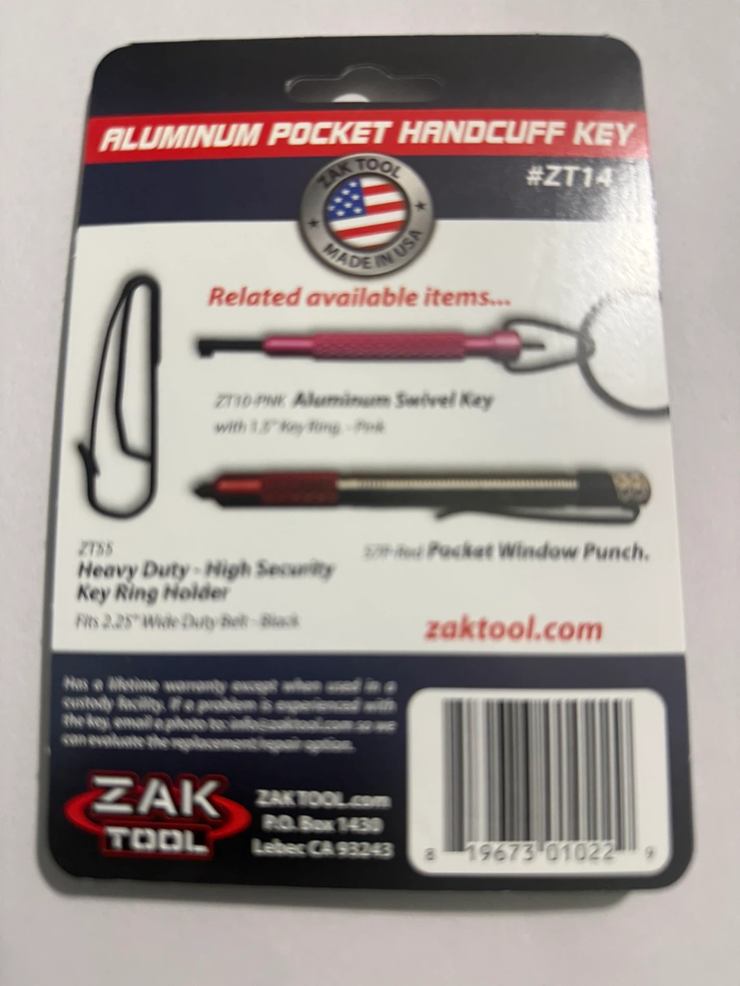 ZAK TOOL Aluminum Pocket Handcuff Key #ZT14 - photo 2