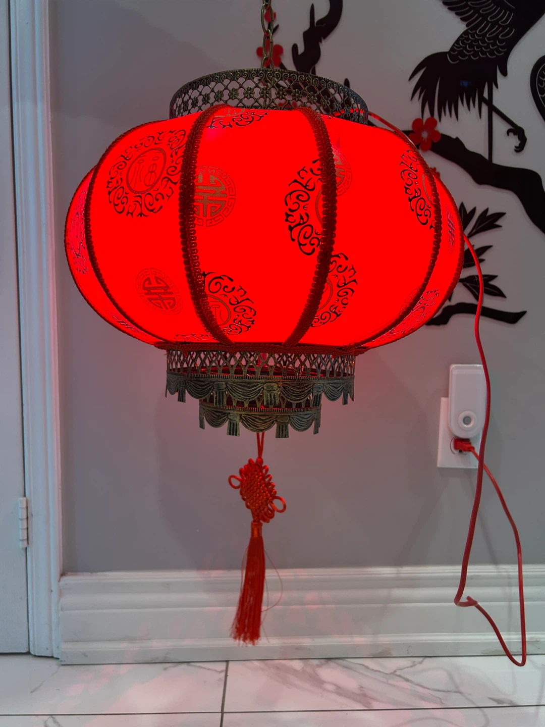 Red Decorative Lantern - Light included! - photo 2