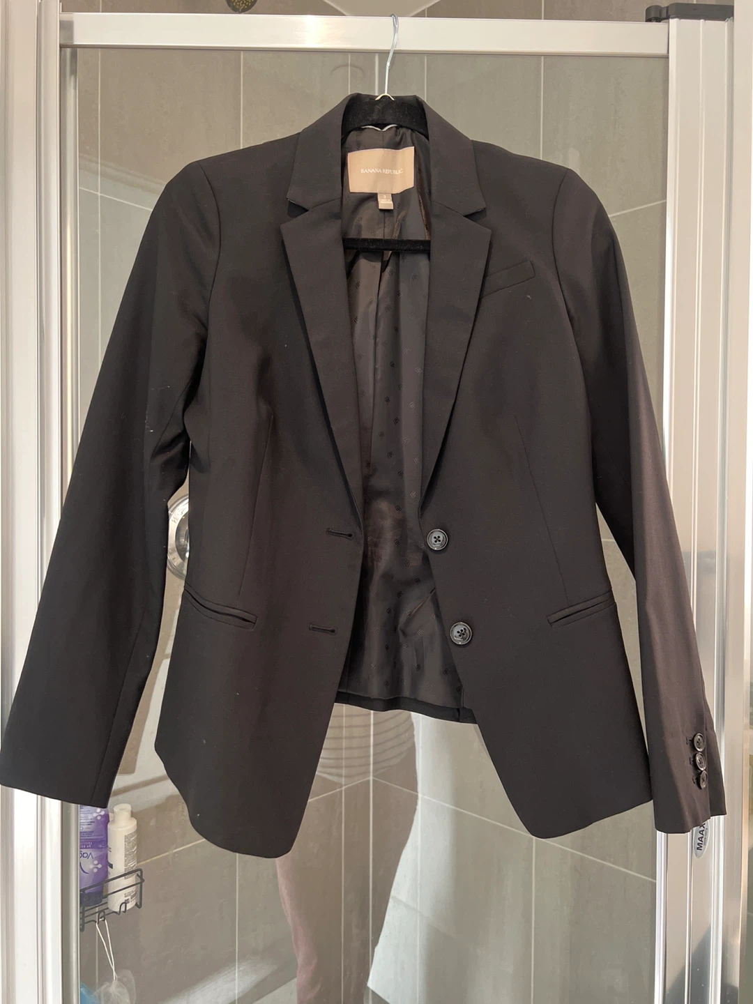 Banana Republic Black Blazer and Skirt Set