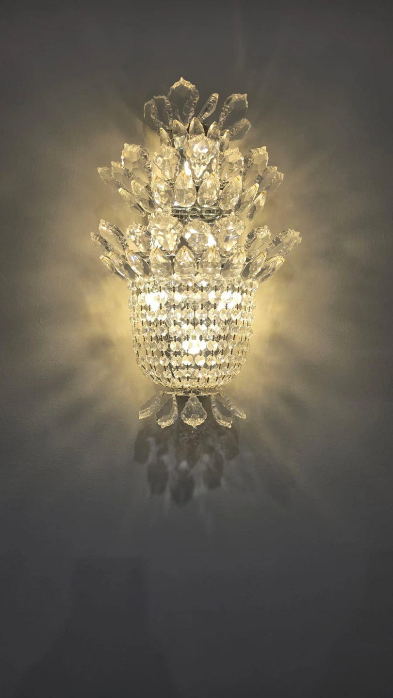 Crystal Sconce Wall Light Fixture