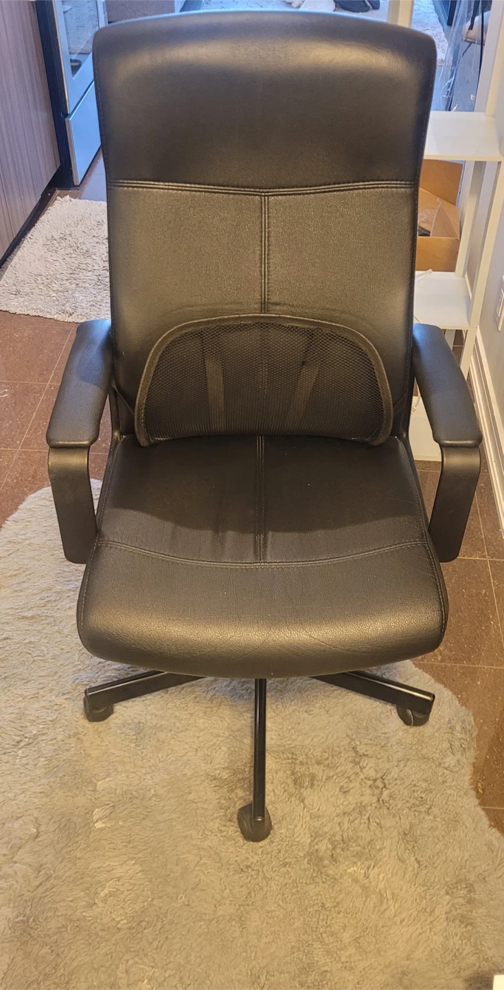 Black Office Chair with Lumbar Support