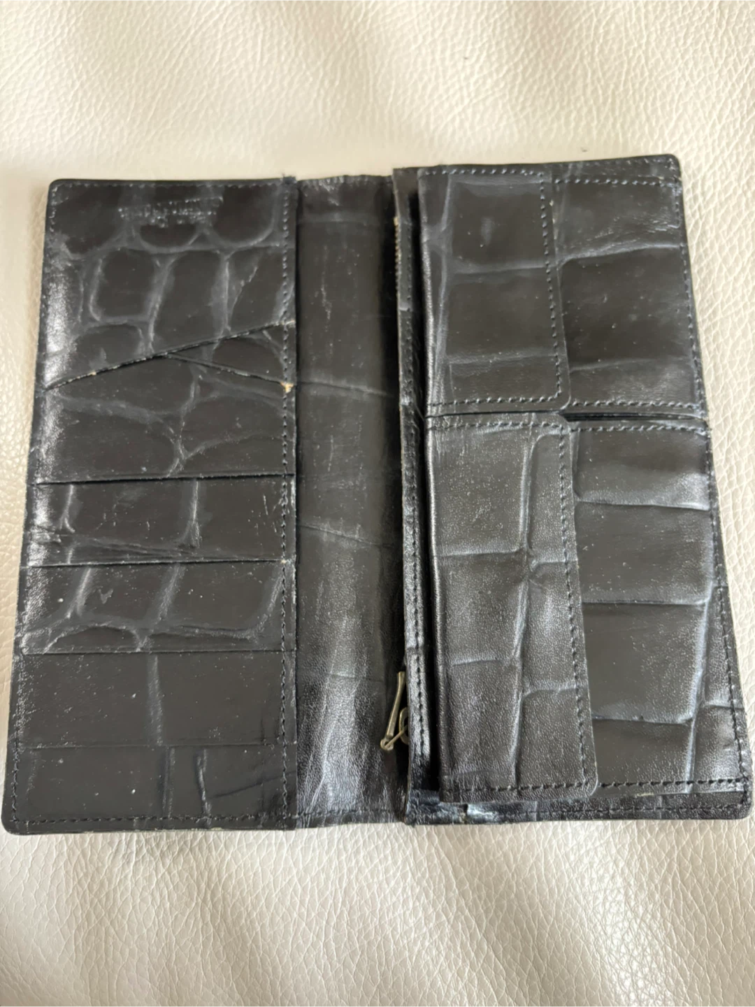 Jean Paul Gaultier Black Croc Embossed Wallet - photo 3
