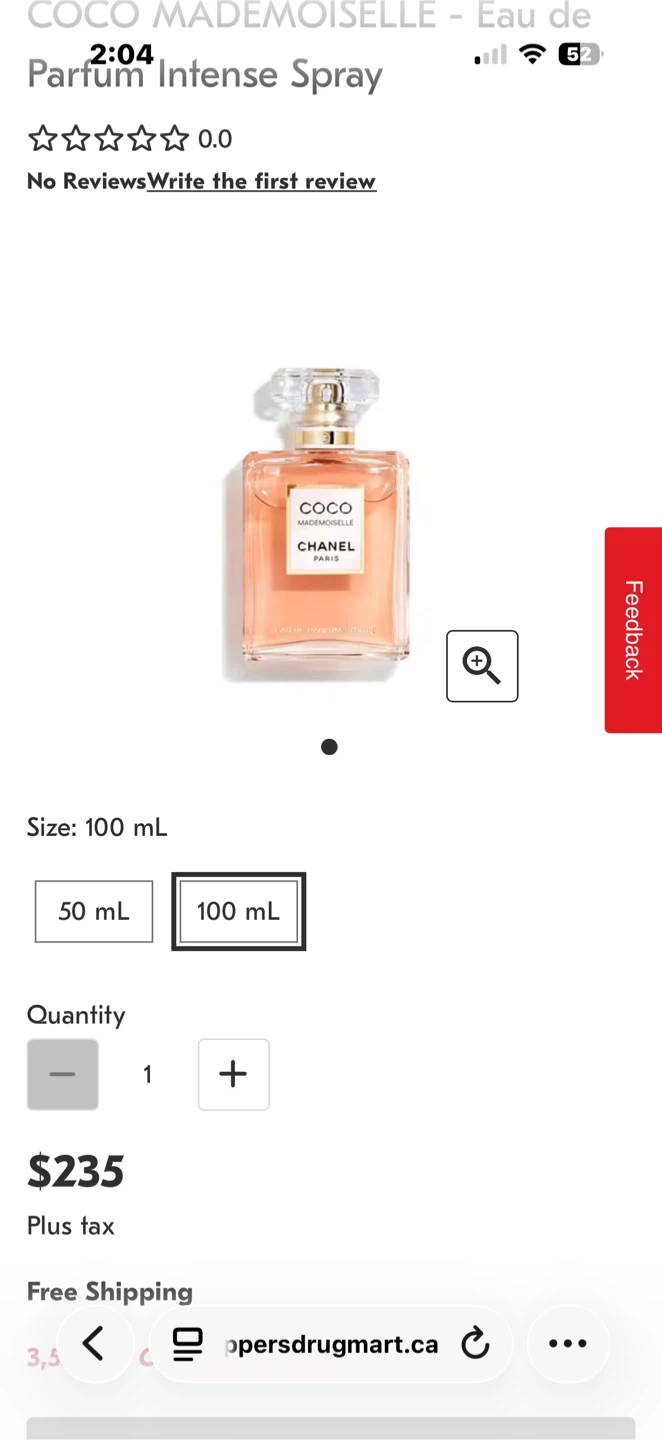 Chanel COCO Mademoiselle Eau de Parfum Intense 100 mL