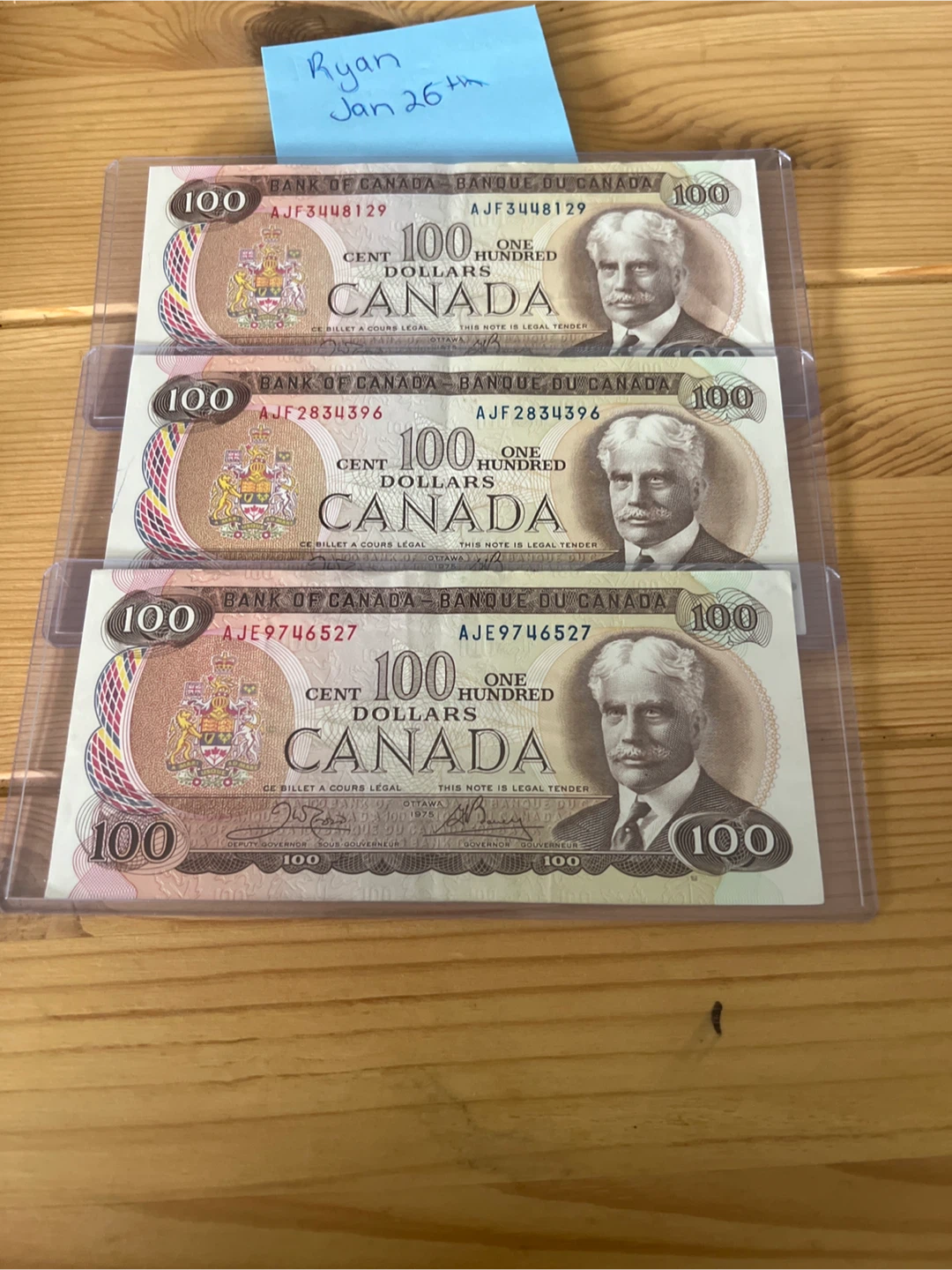 1975 100$ Canadian bill