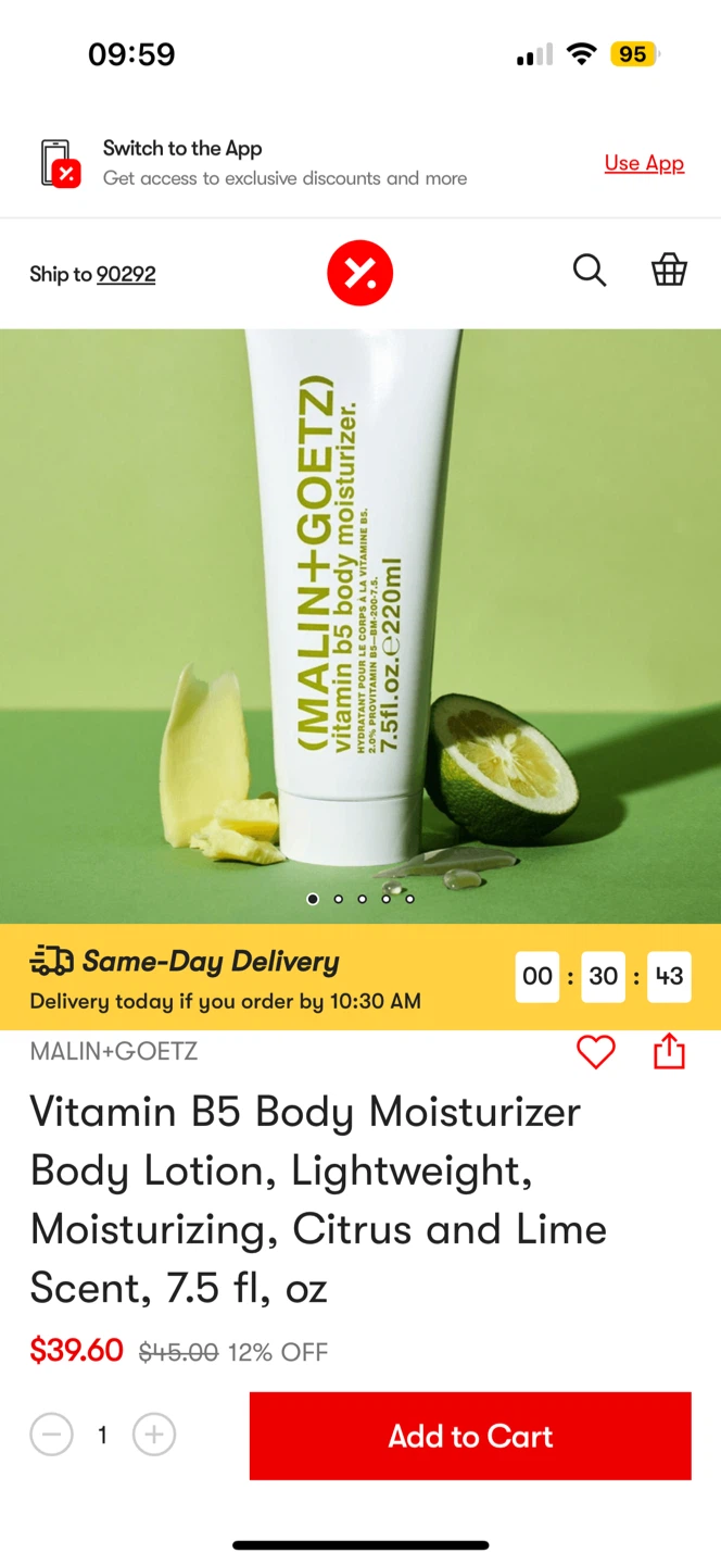 [ MALIN+GOETZ Vitamin B5 Body Moisturizer ]