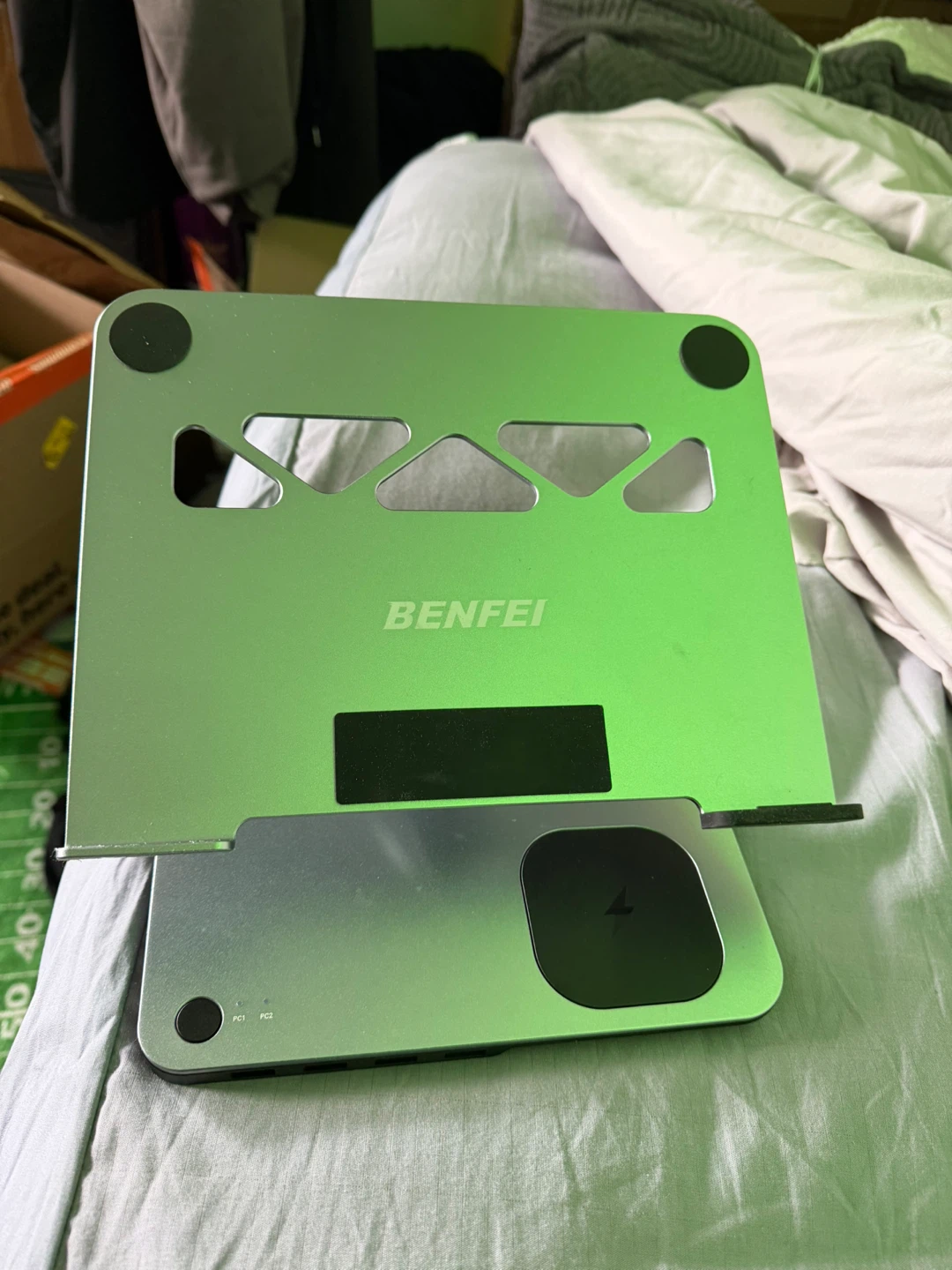BENFEI Laptop Stand with Docking Station & KVM Switch