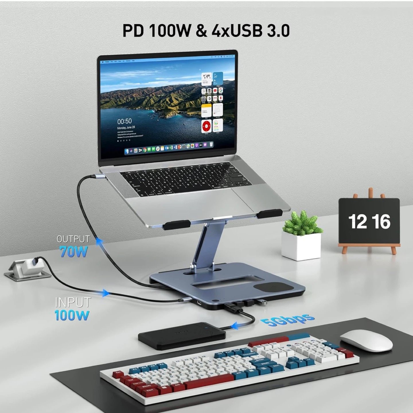 BENFEI Laptop Stand with Docking Station & KVM Switch - photo 5