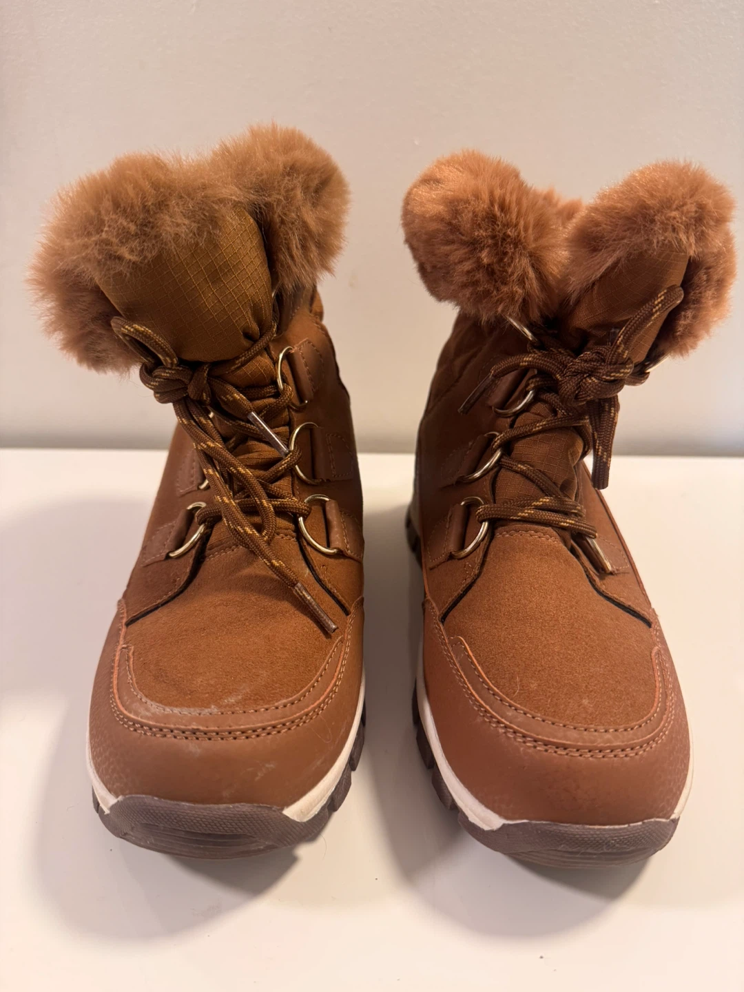Brown Fur-Lined Waterproof Boots - photo 4