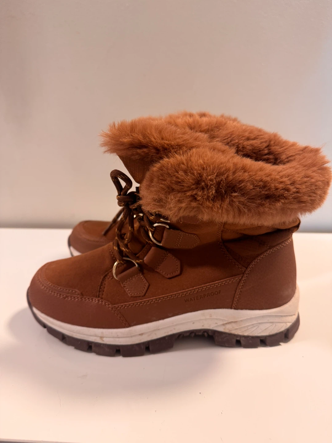 Brown Fur-Lined Waterproof Boots - photo 3