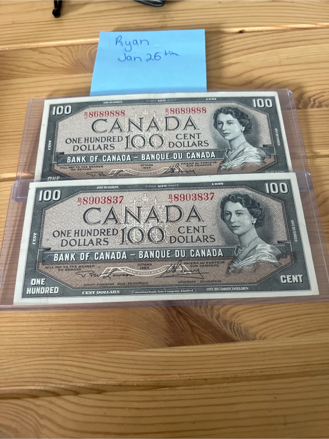 1954 Canadian 100$ Bill