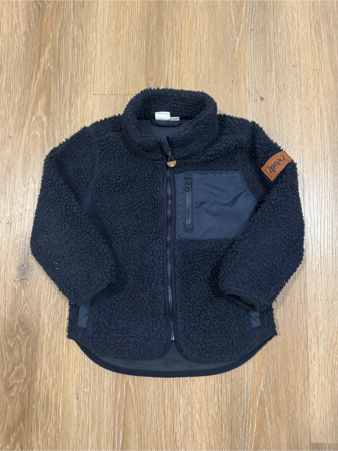 2par2 Dark Blue Sherpa Kids Fleece Jacket Size 3T