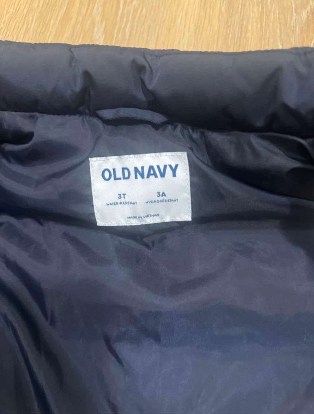 Old Navy Dark Blue Toddler Puffer Vest Size 3T - photo 2