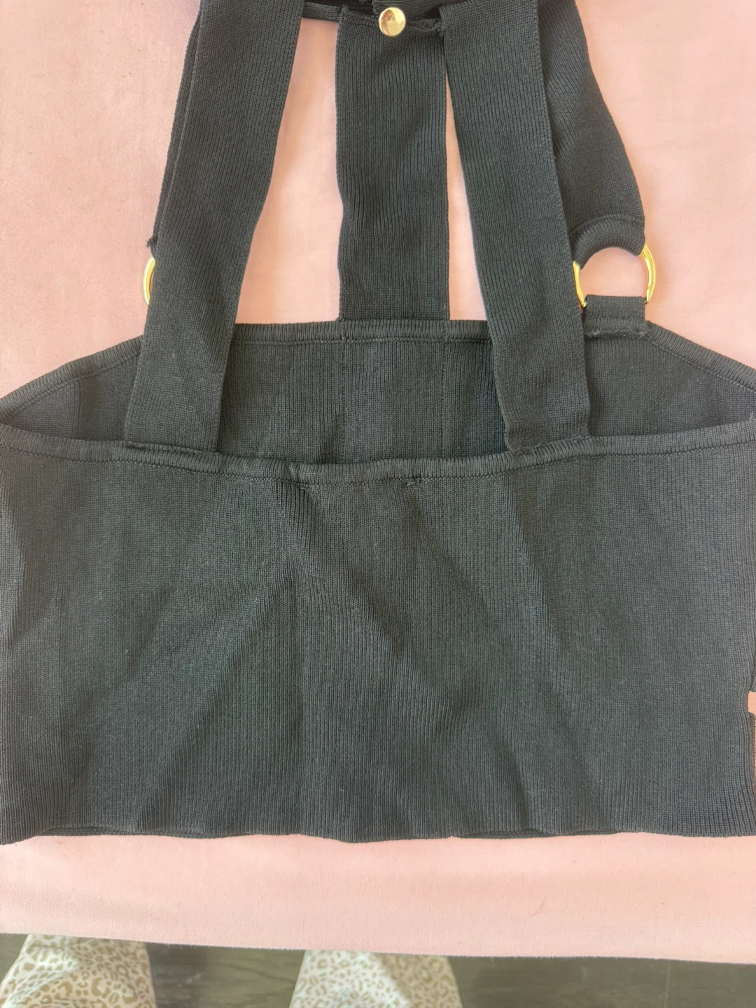 Bershka Black Halter Crop Top - photo 2