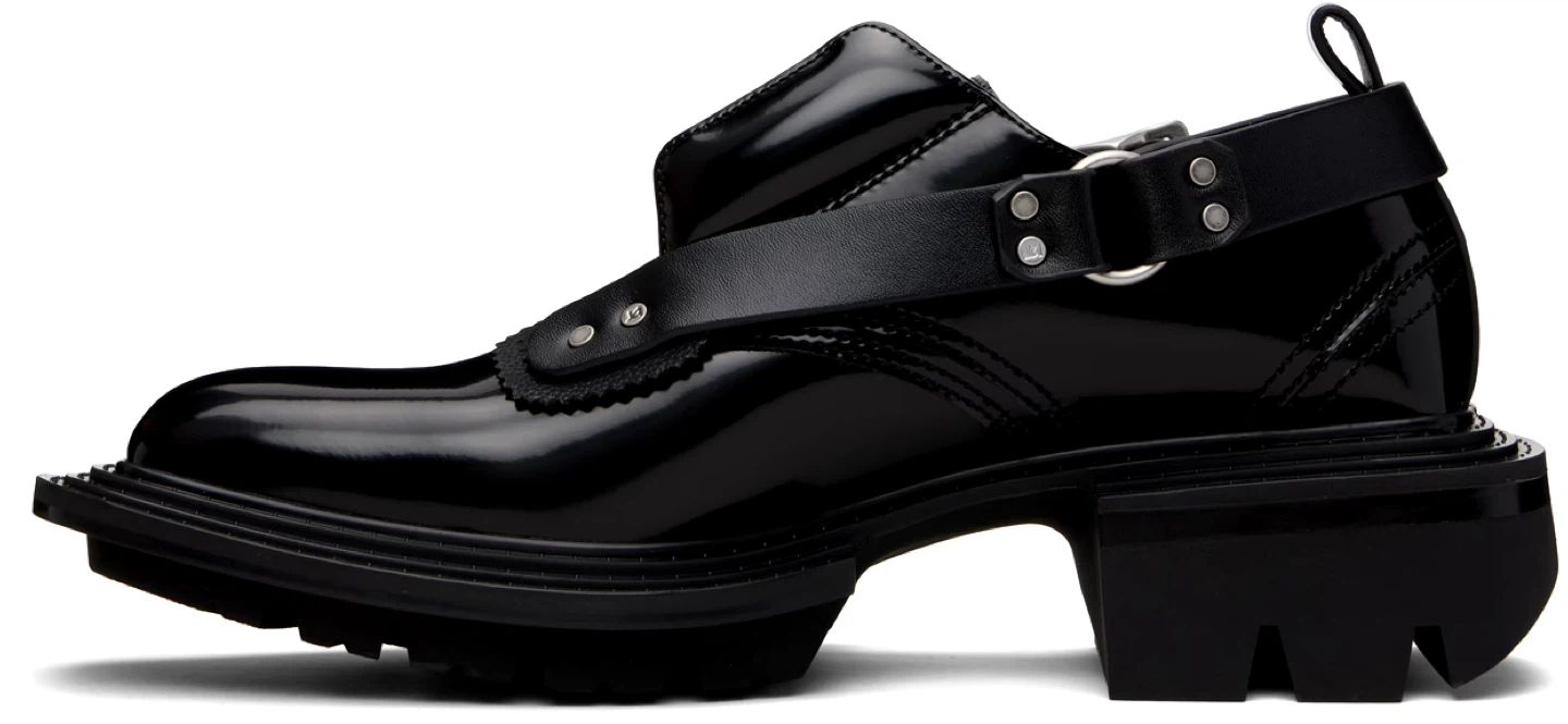 UNTITLAB Black Reel Derbies Shoes size:45 - photo 5