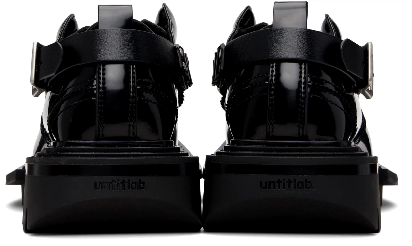 UNTITLAB Black Reel Derbies Shoes size:45 - photo 4