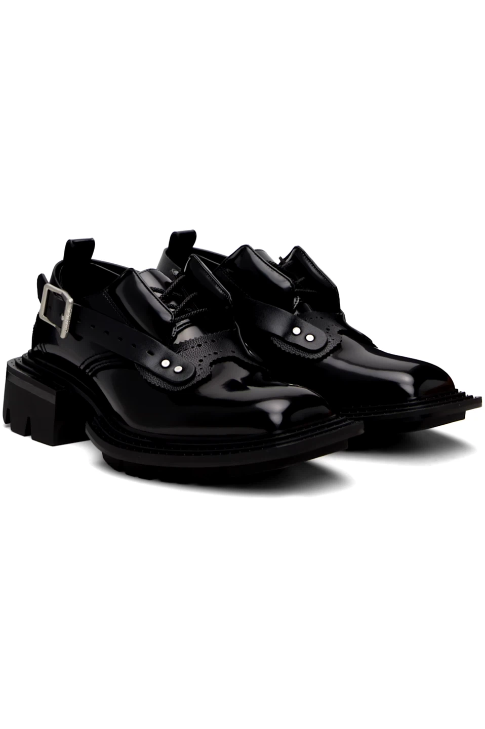 UNTITLAB Black Reel Derbies Shoes size:45 - photo 3