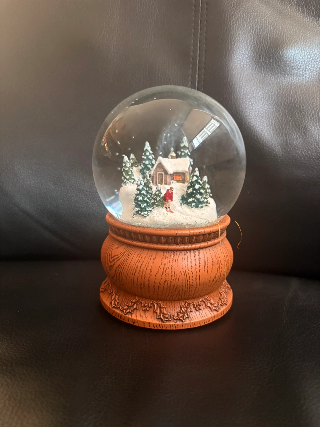 Winter Ski Village Snow Globe